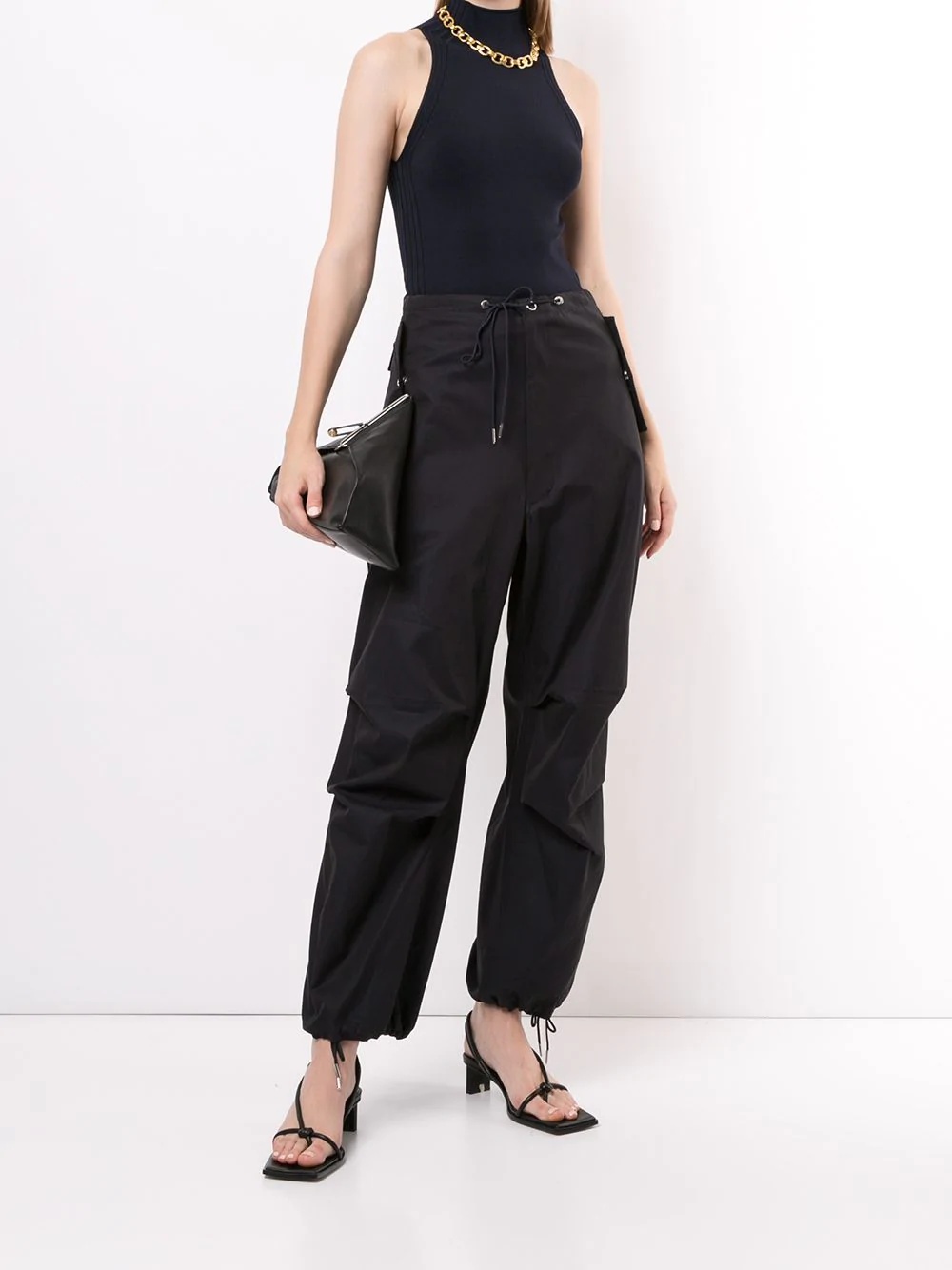 Parachute drawstring-waist trousers - 2