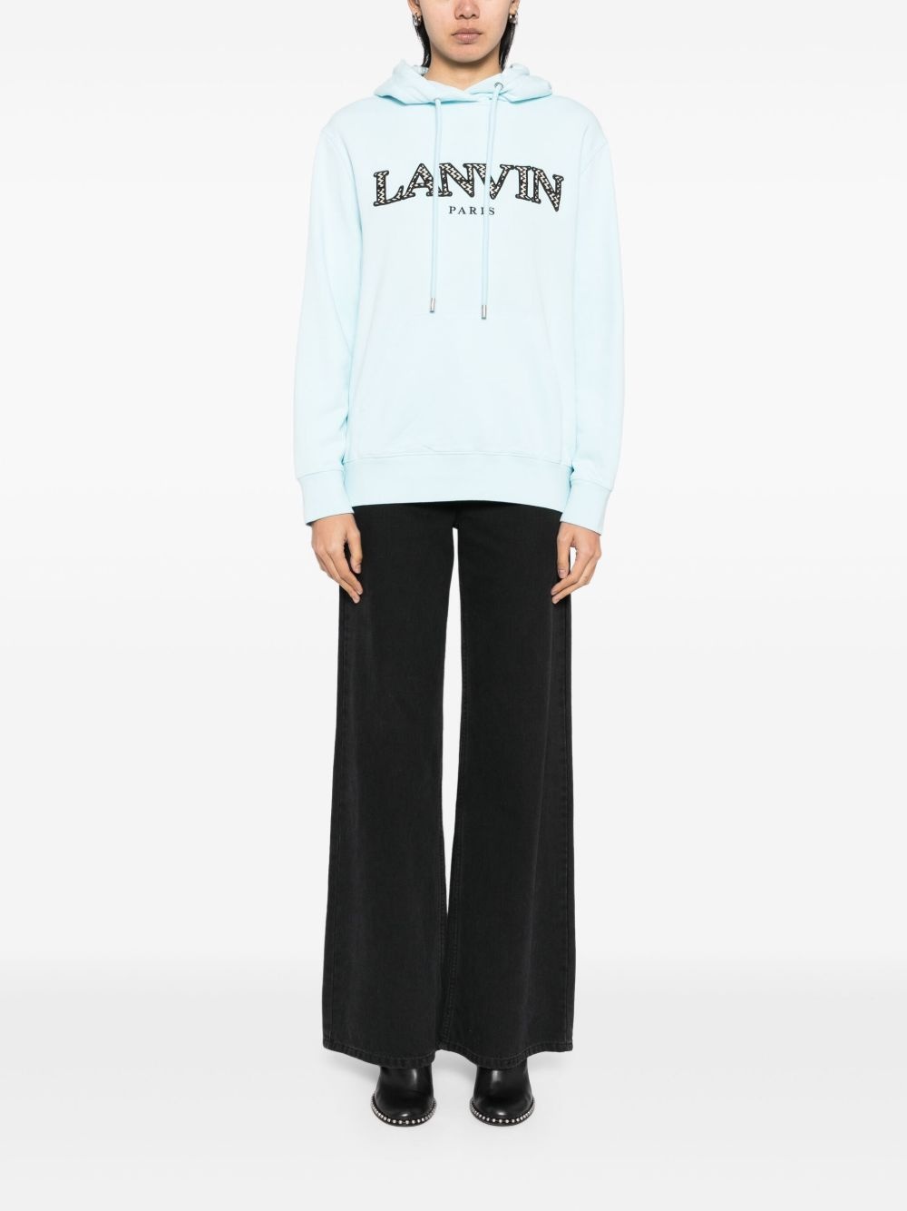 logo print hoodie - 2