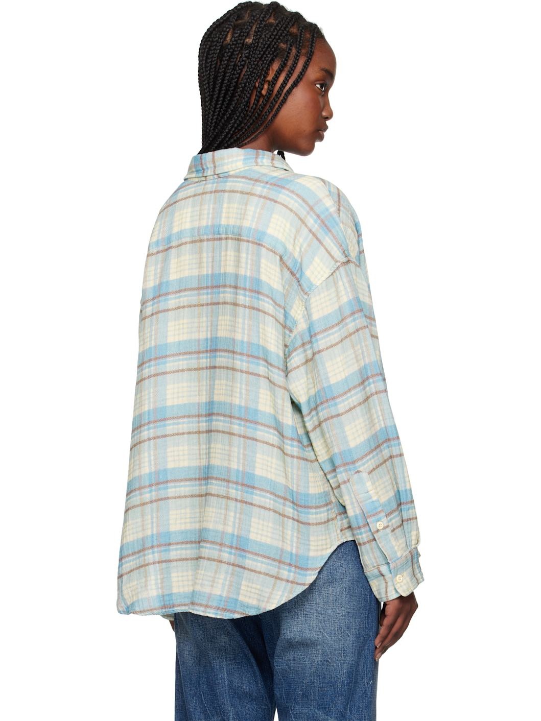 Blue Double Front Shirt - 3