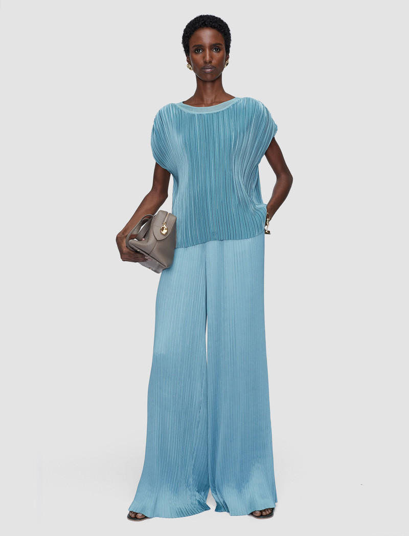 JOSEPH Cedre Pleated Satin Top outlook