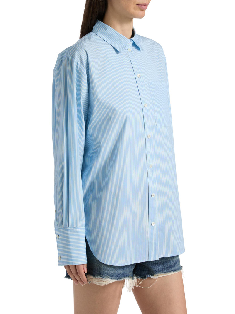 Women's The Striped Boy Shirt - Powder Blue Multi 4