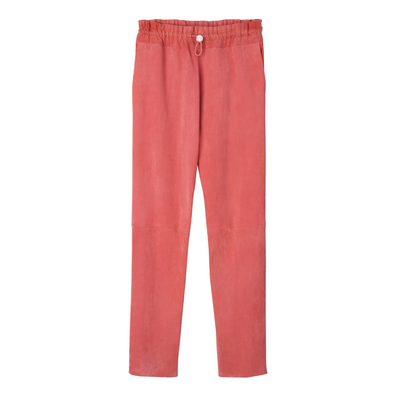 Leather straight pants Blush - Leather 1