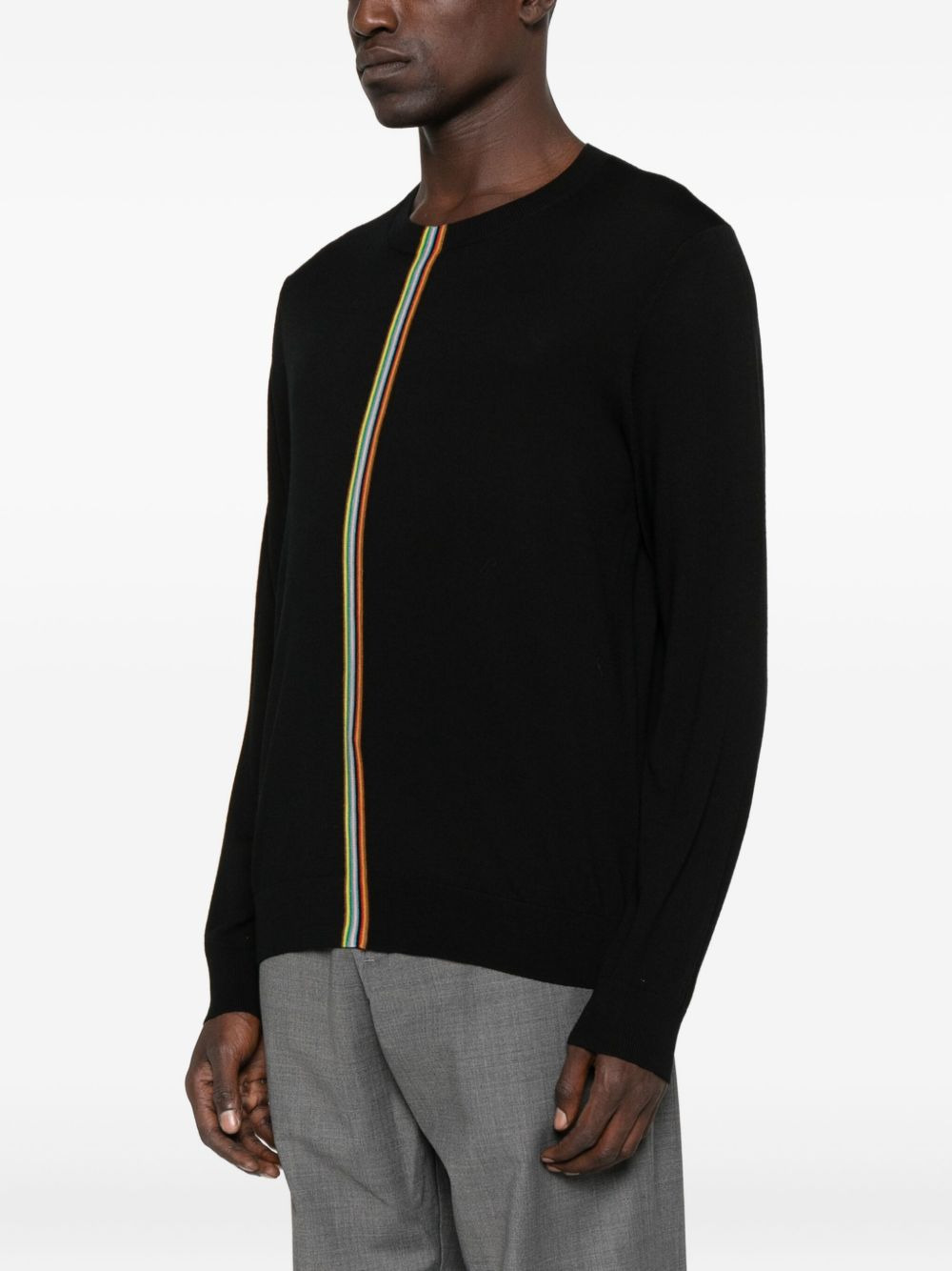 rainbow-striped wool sweater - 3