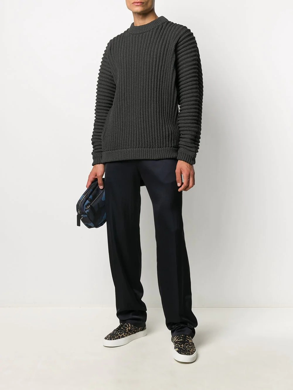 ribbed knit jumper - 2