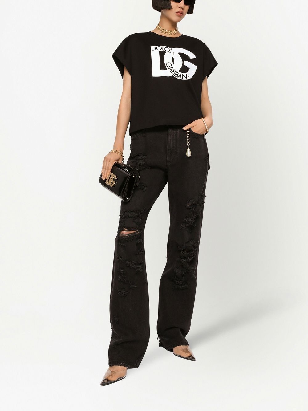 ripped straight-leg jeans - 2