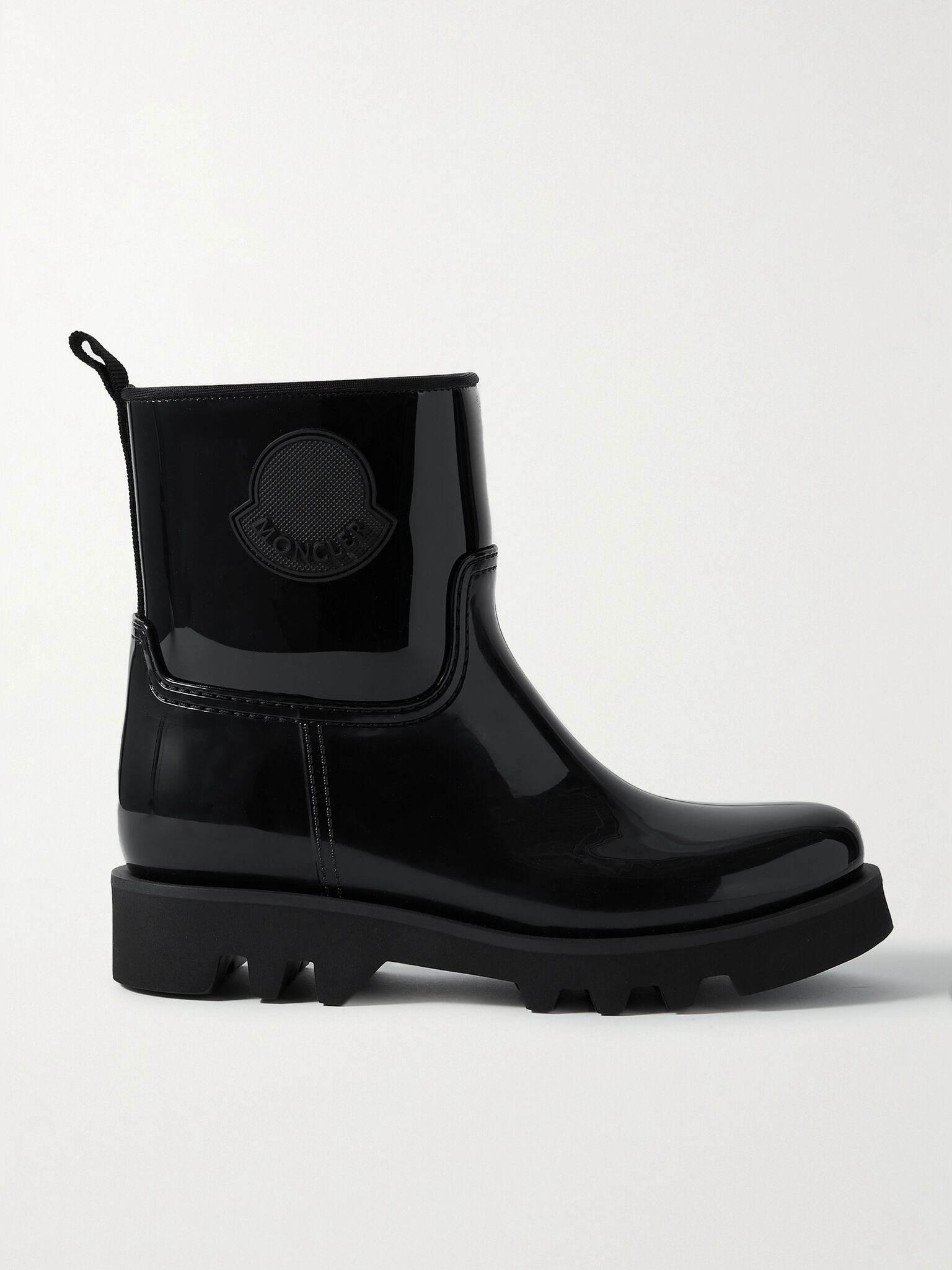 Ginette logo-appliquéd glossed-rubber rain boots Black - 1