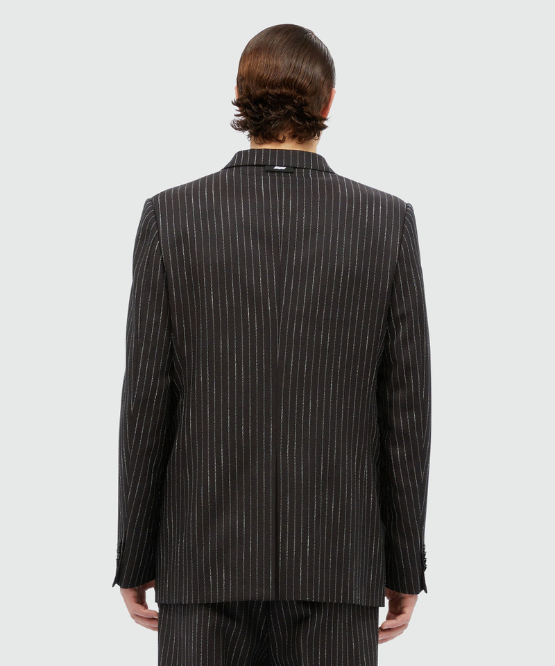 Double-breasted jacket in pinstriped wool 3