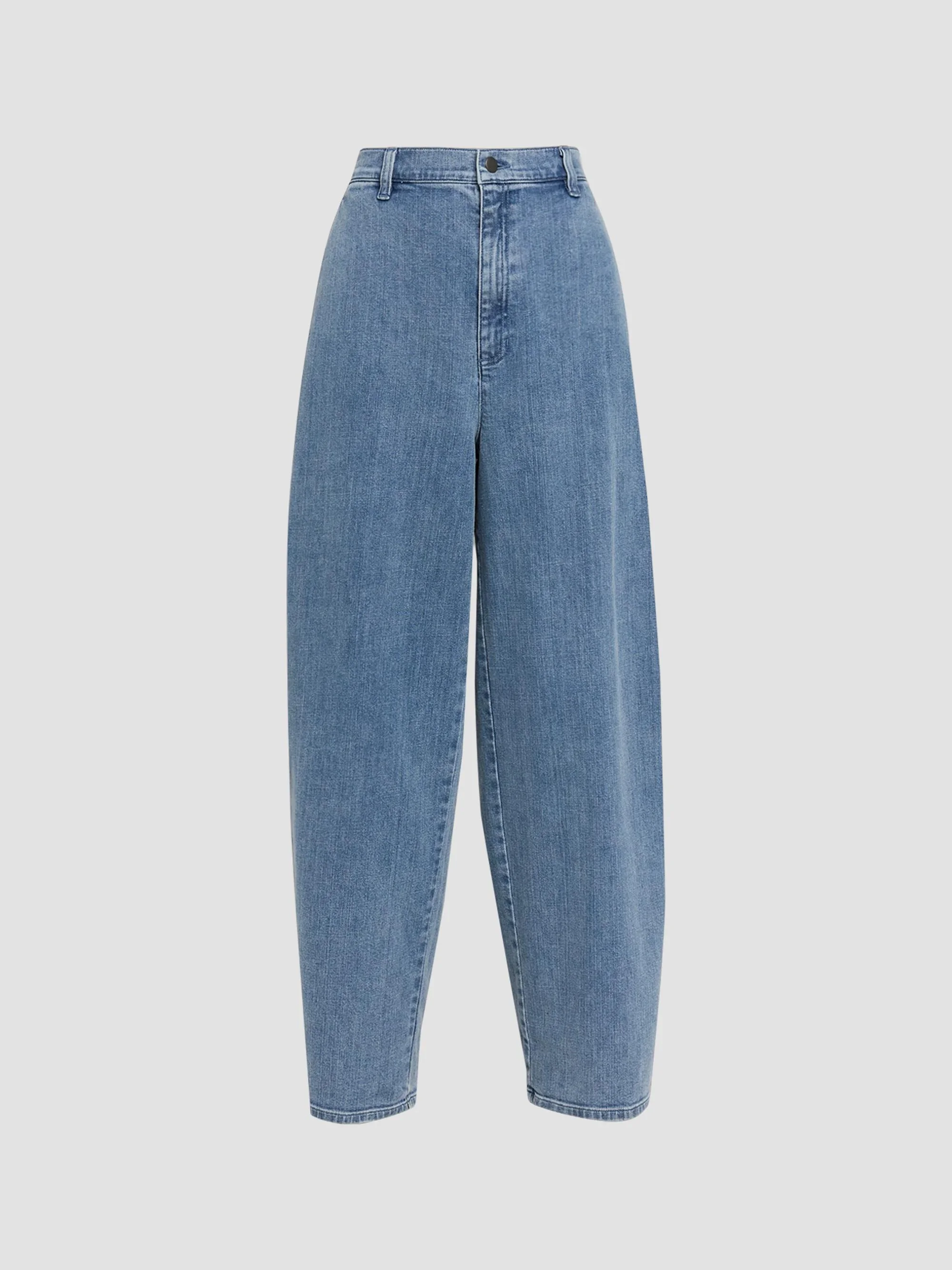 Women's Roomy Wide-Leg Denim Trousers - Blue - 1