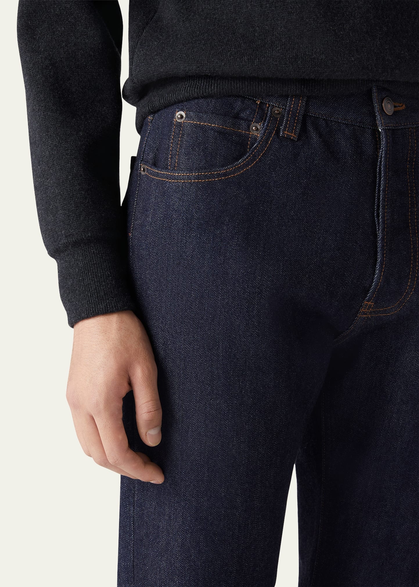 Men's Kamen Cotton-Cashmere Denim Jeans - 5