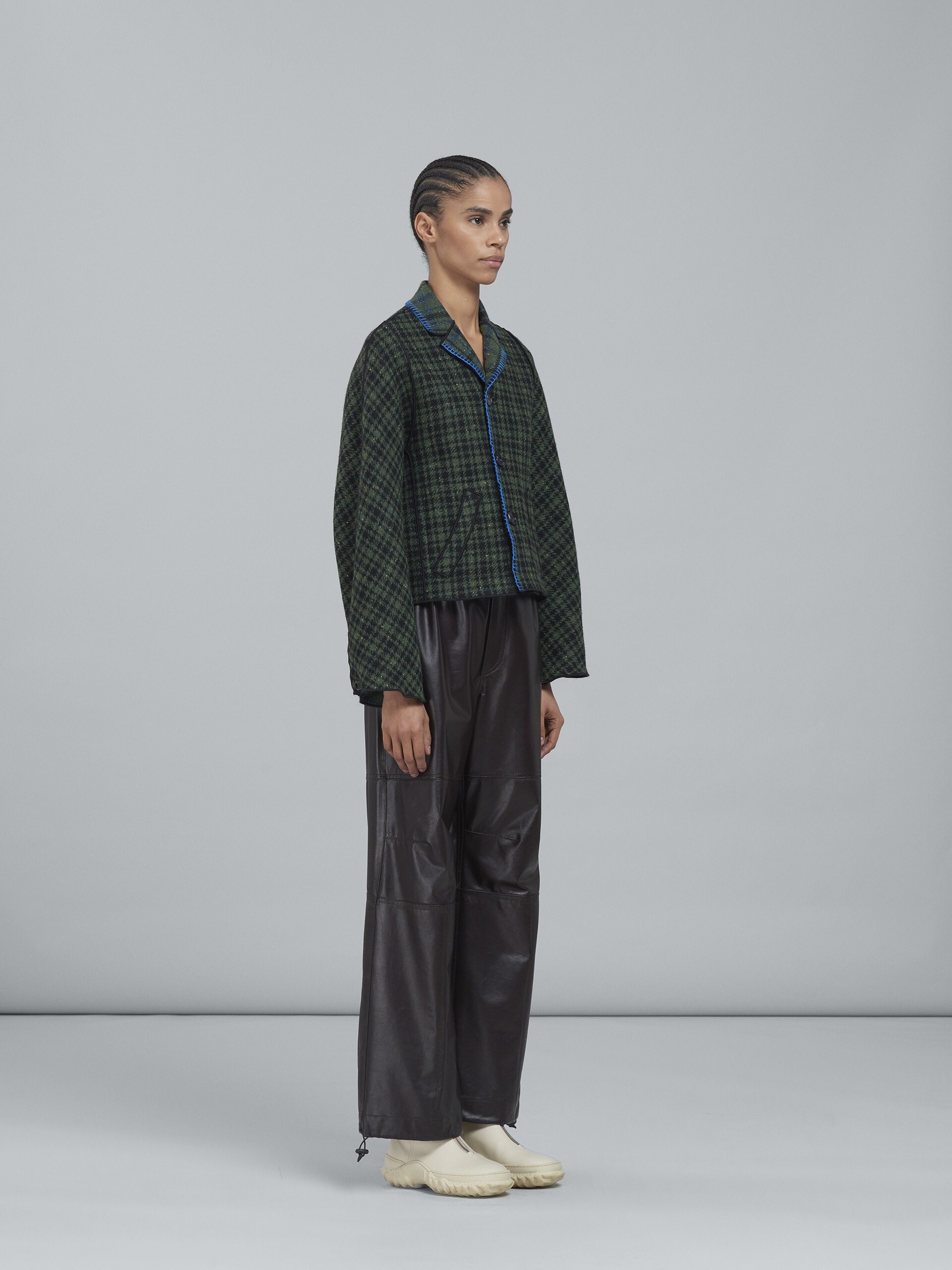 DOUBLE-FACED CHECK WOOL JACKET - 6