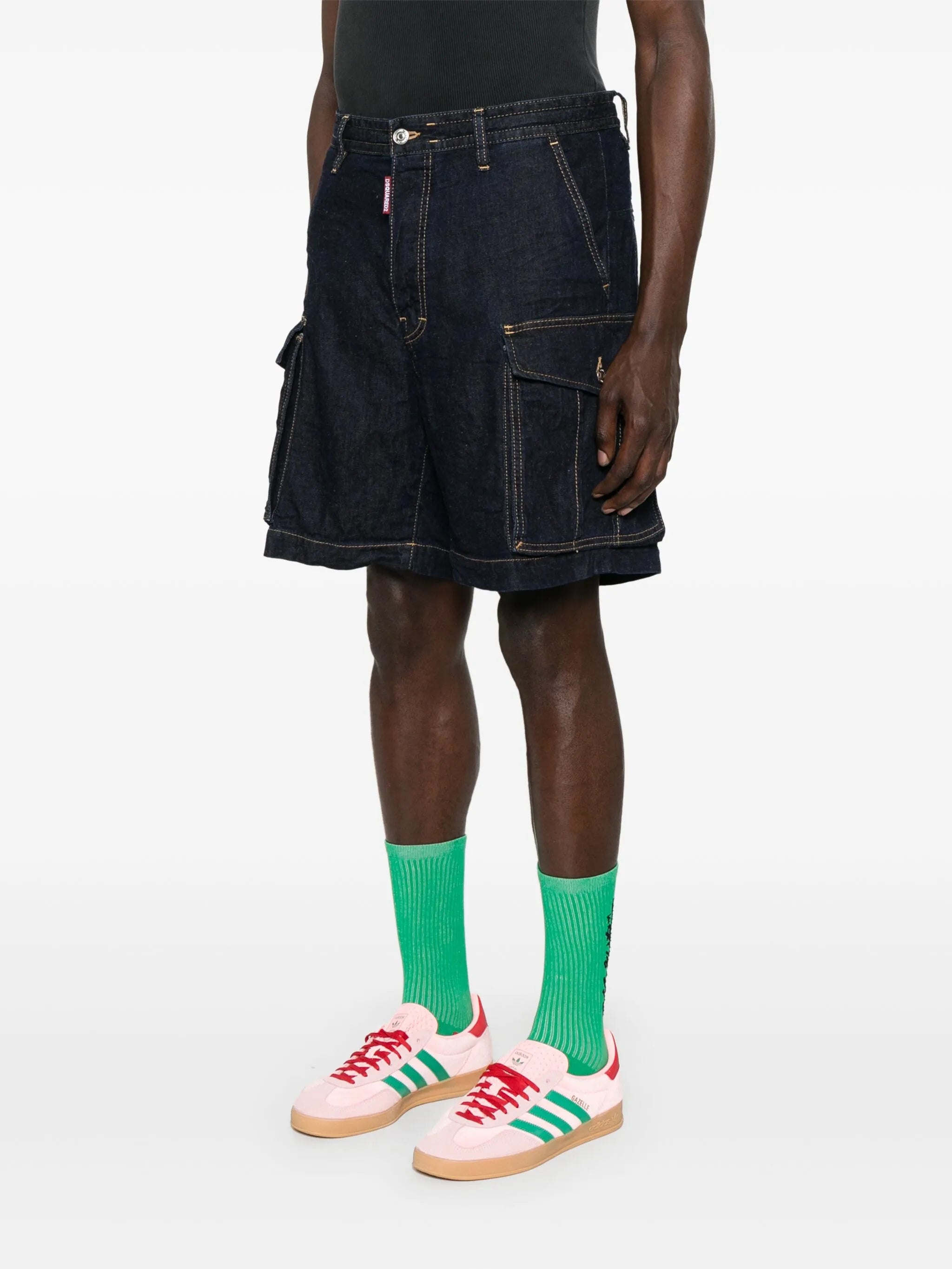 Denim Cargo Shorts - 3