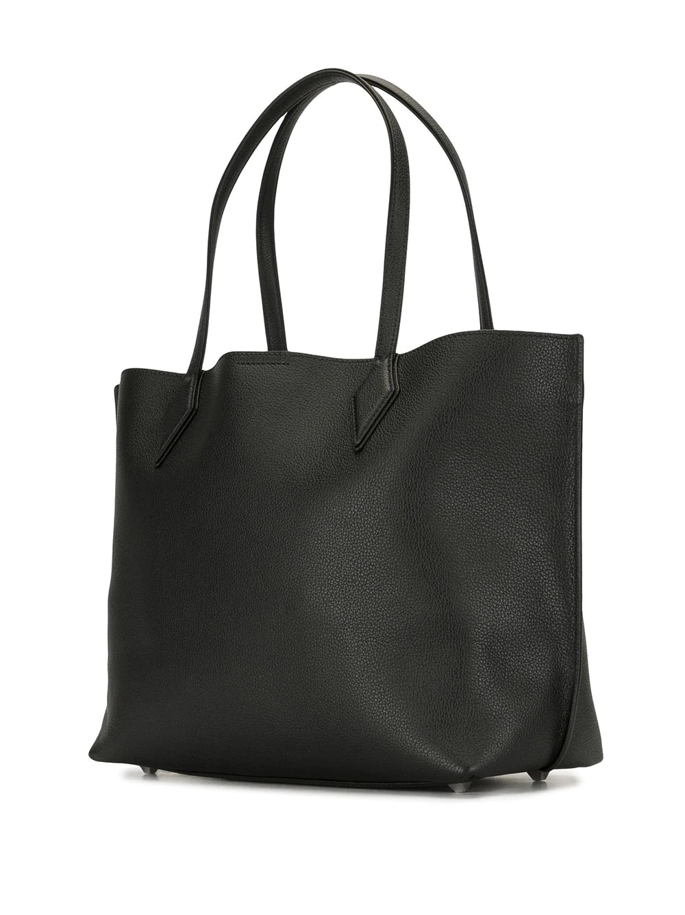 removable-pouch leather tote bag - 3