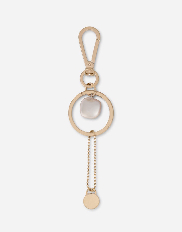 Metal keychain with branded pearl - 2
