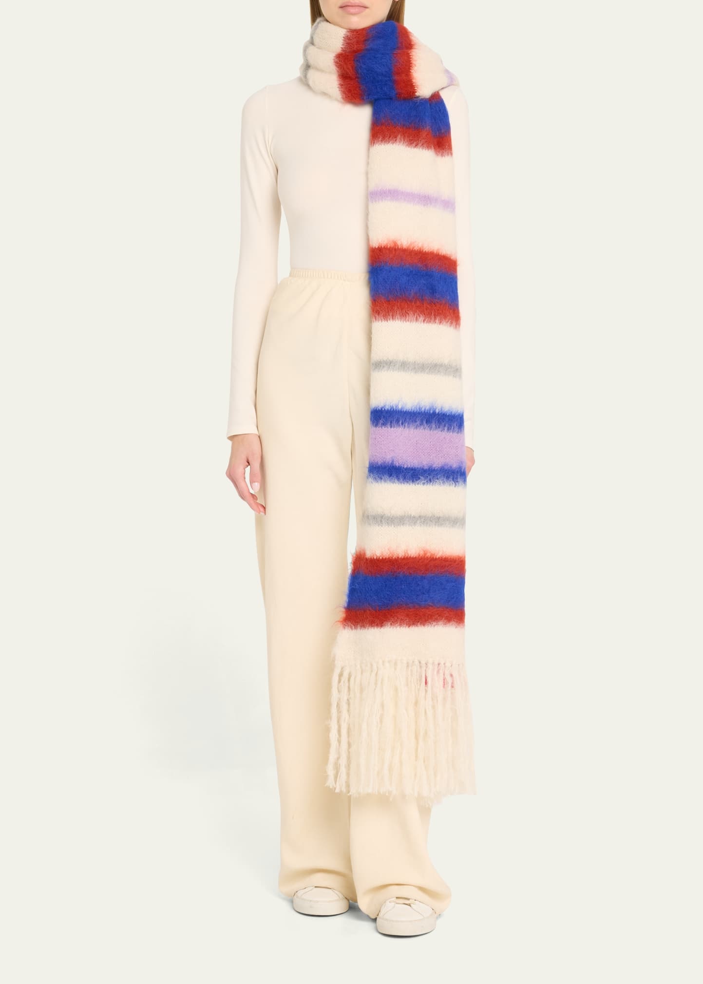 Thistle Striped Fur Scarf - 2