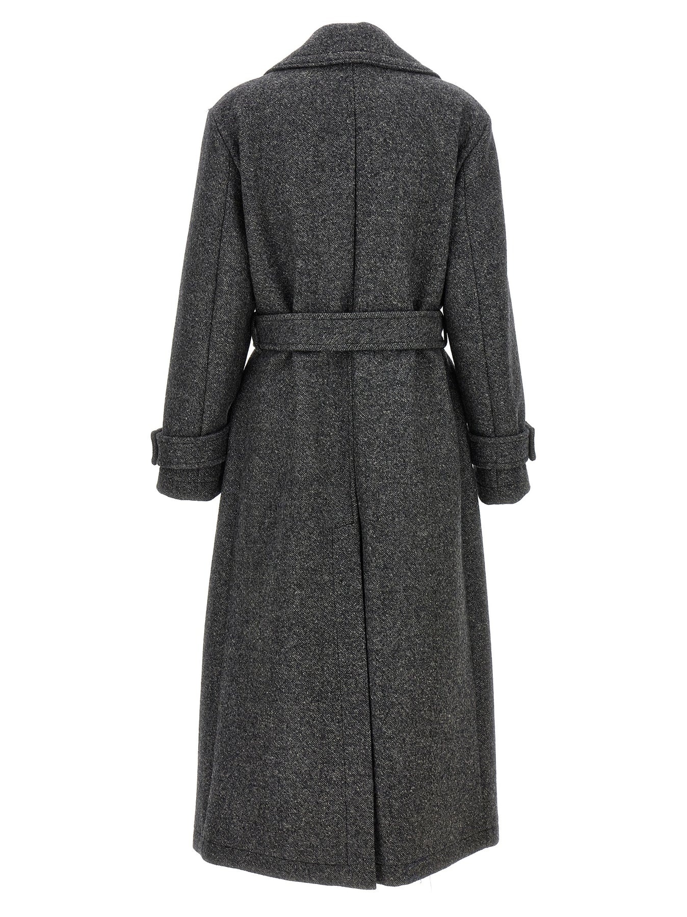 PINKO Calice Coats, Trench Coats Gray | wananluxury | REVERSIBLE