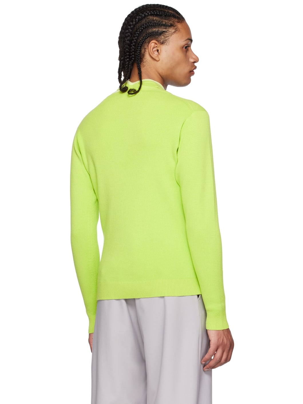 Green Cutout Sweater - 3