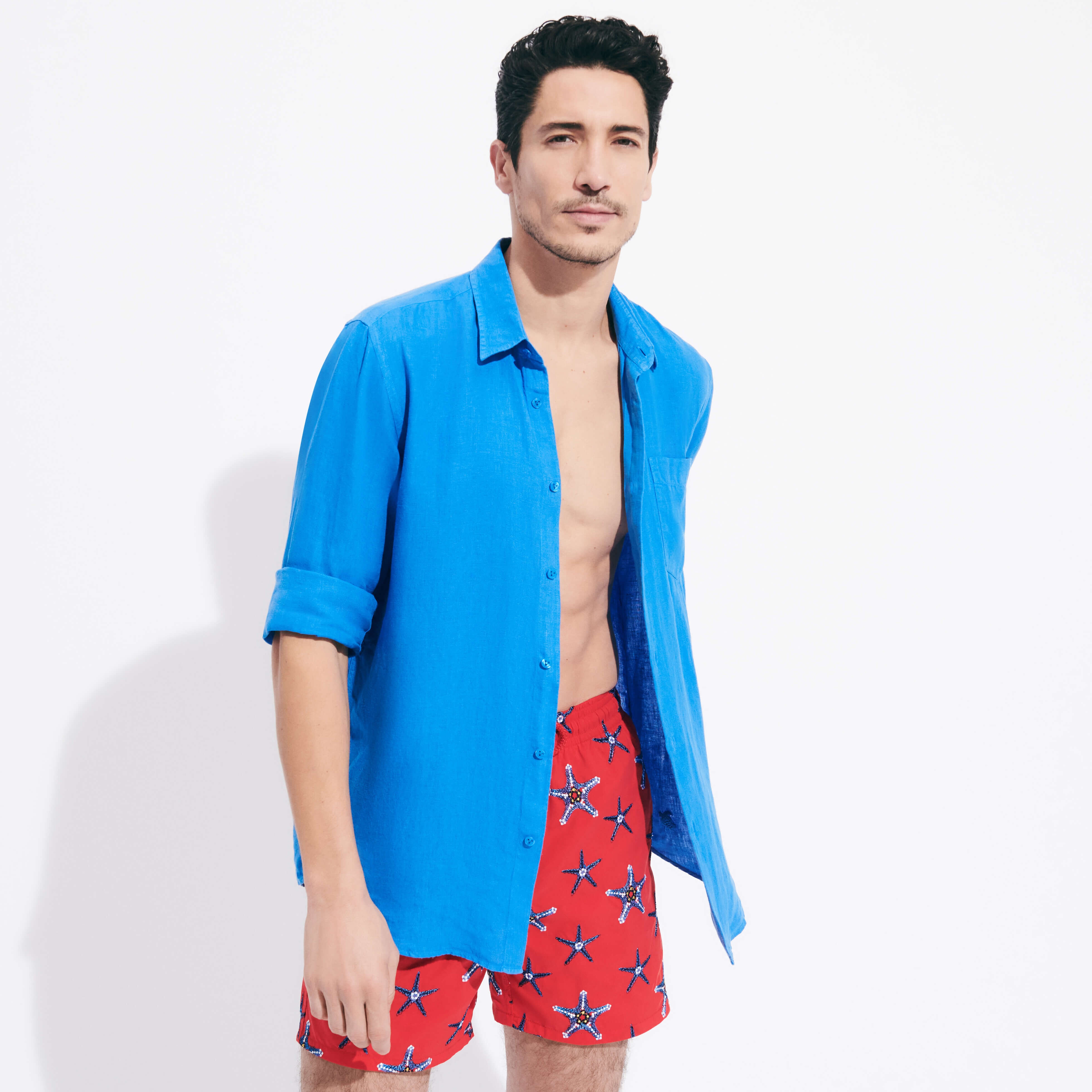 Men Swim Trunks Embroidered Starfish Dance - Limited Edition - 6