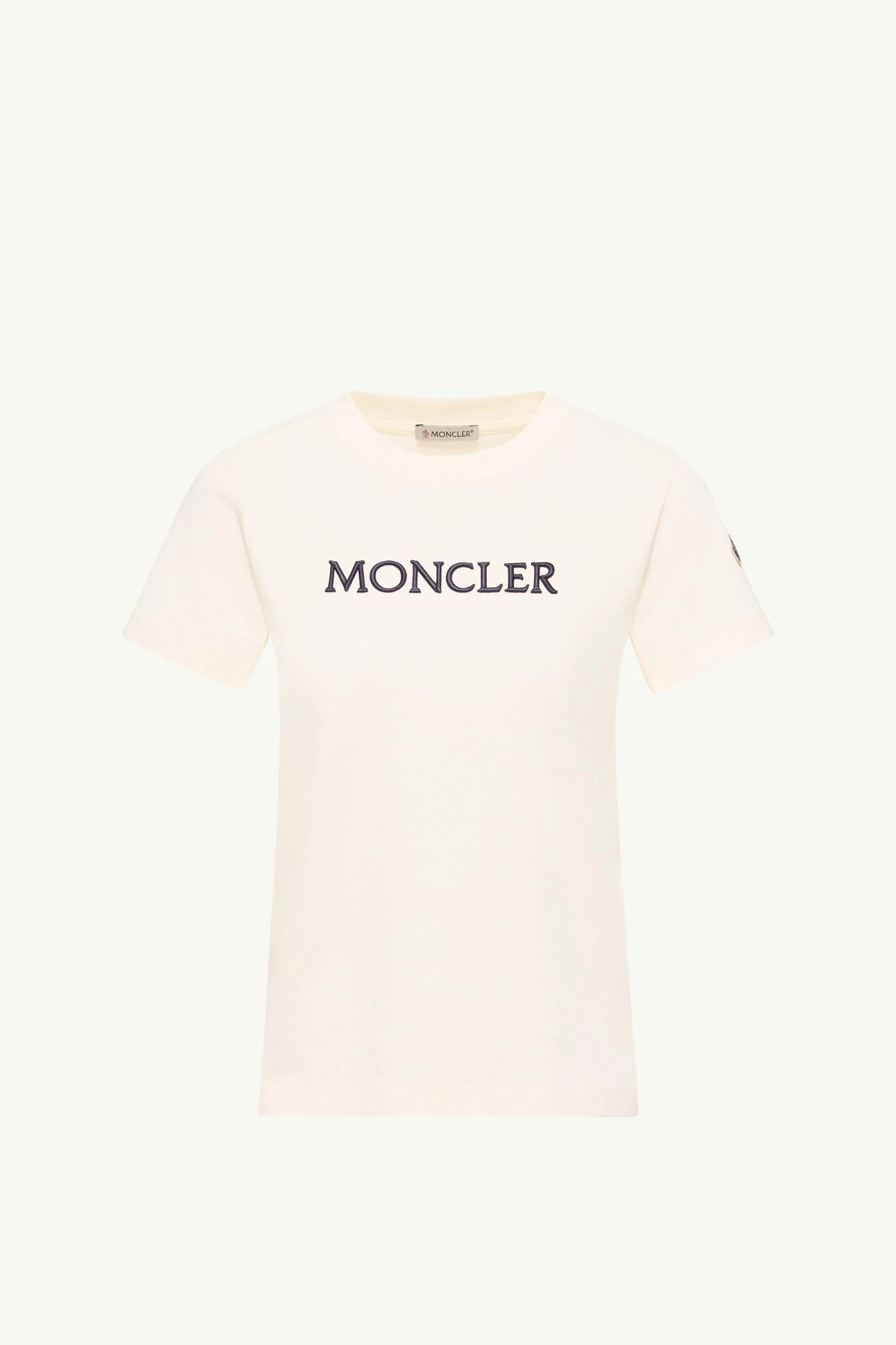 Embroidered Tonal Logo Cotton T-Shirt - 1