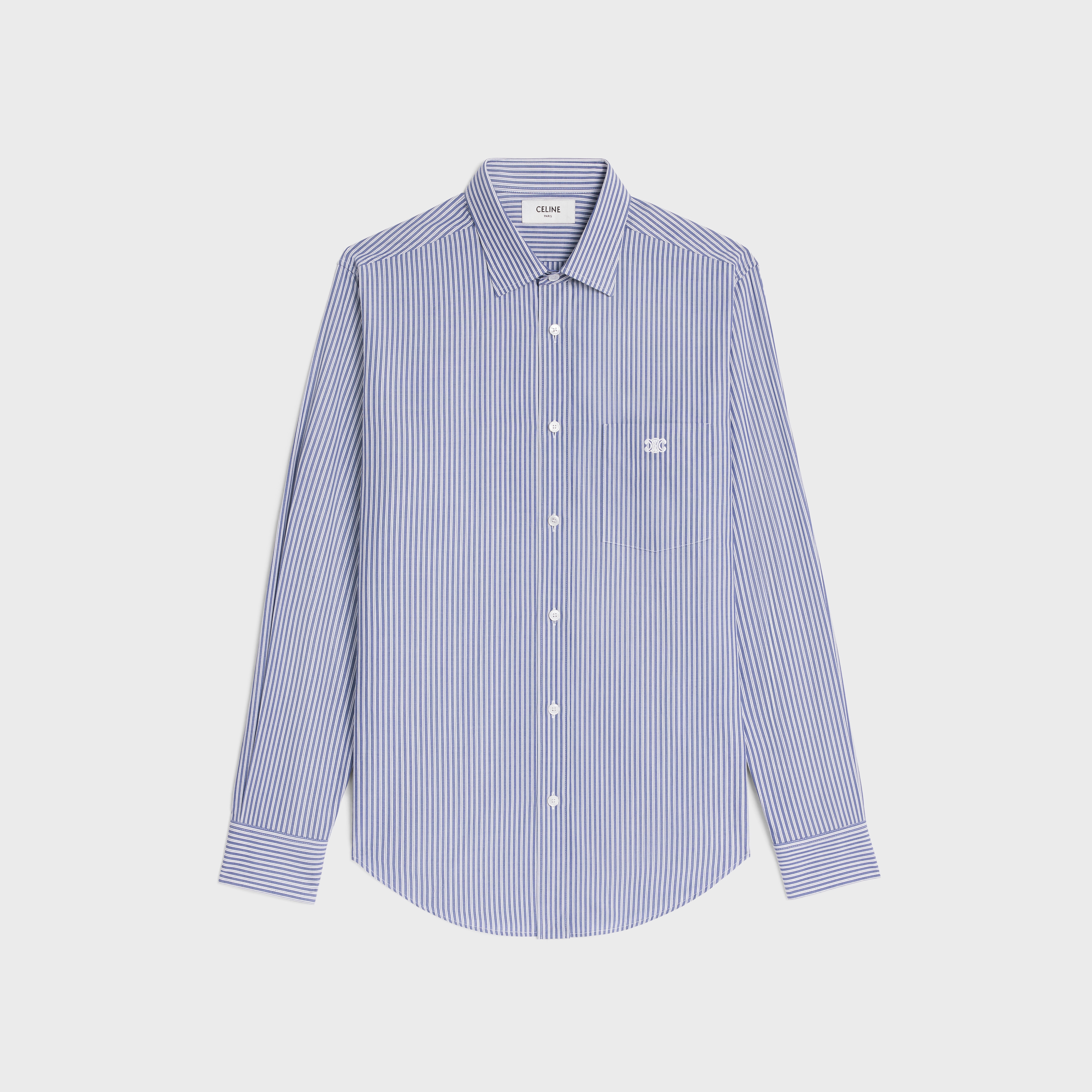 【関税&送料込】Celine Striped Shirt CELINE loose shirt in striped cotton | REVERSIBLE
