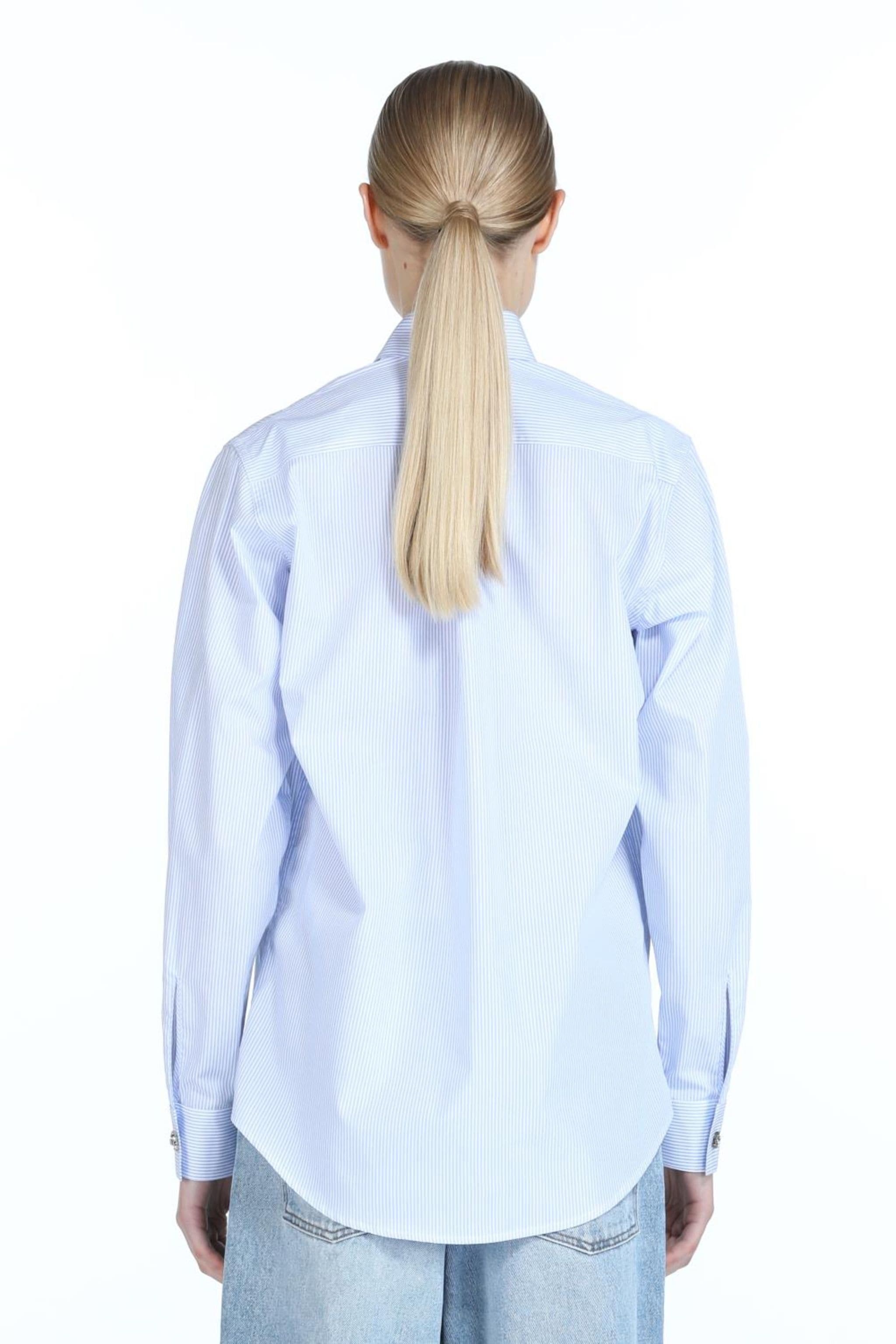 LOGO-EMBROIDERED STRIPED SHIRT - 2