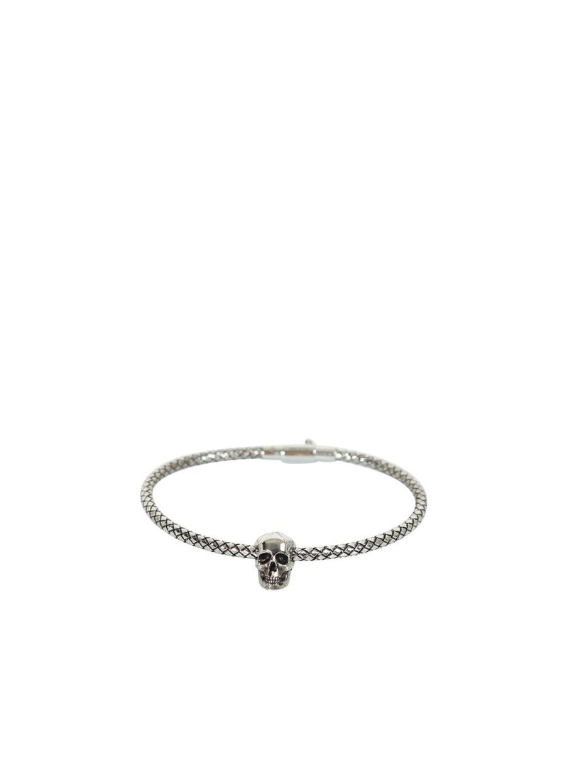 skull-charm woven bracelet 1