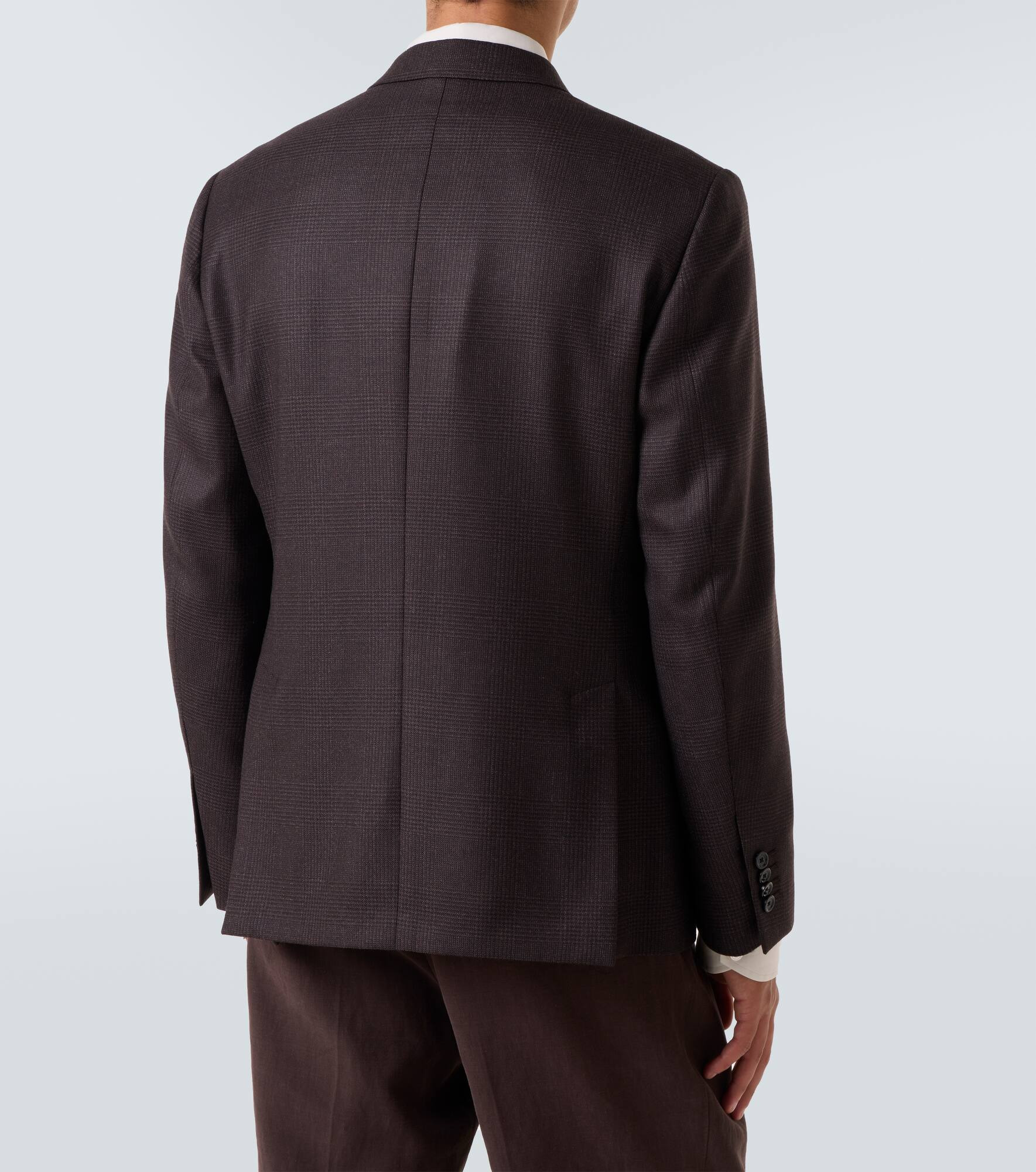 Double-breasted wool blazer - 4