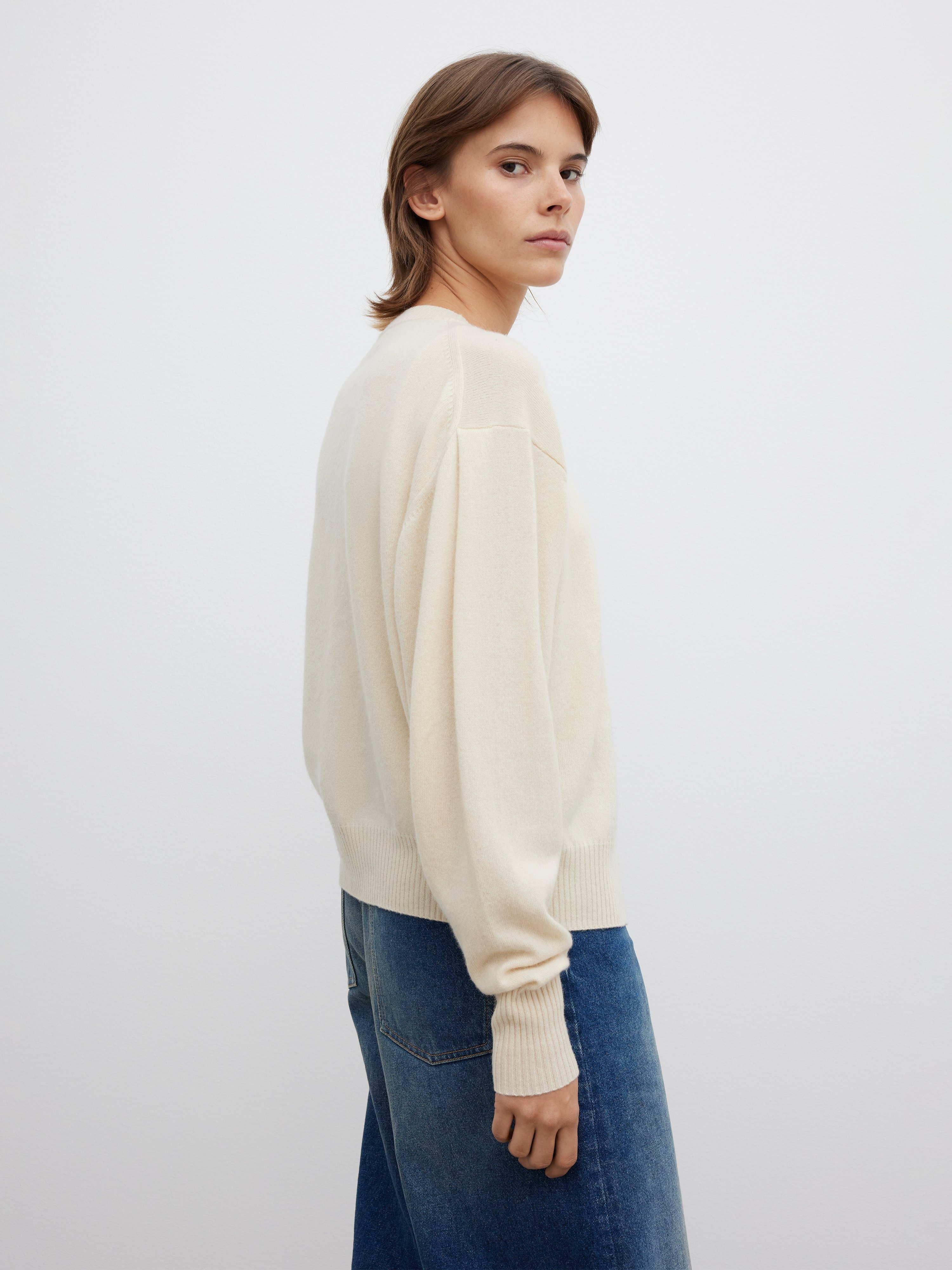 Single btn cardigan cashmere blend - 3