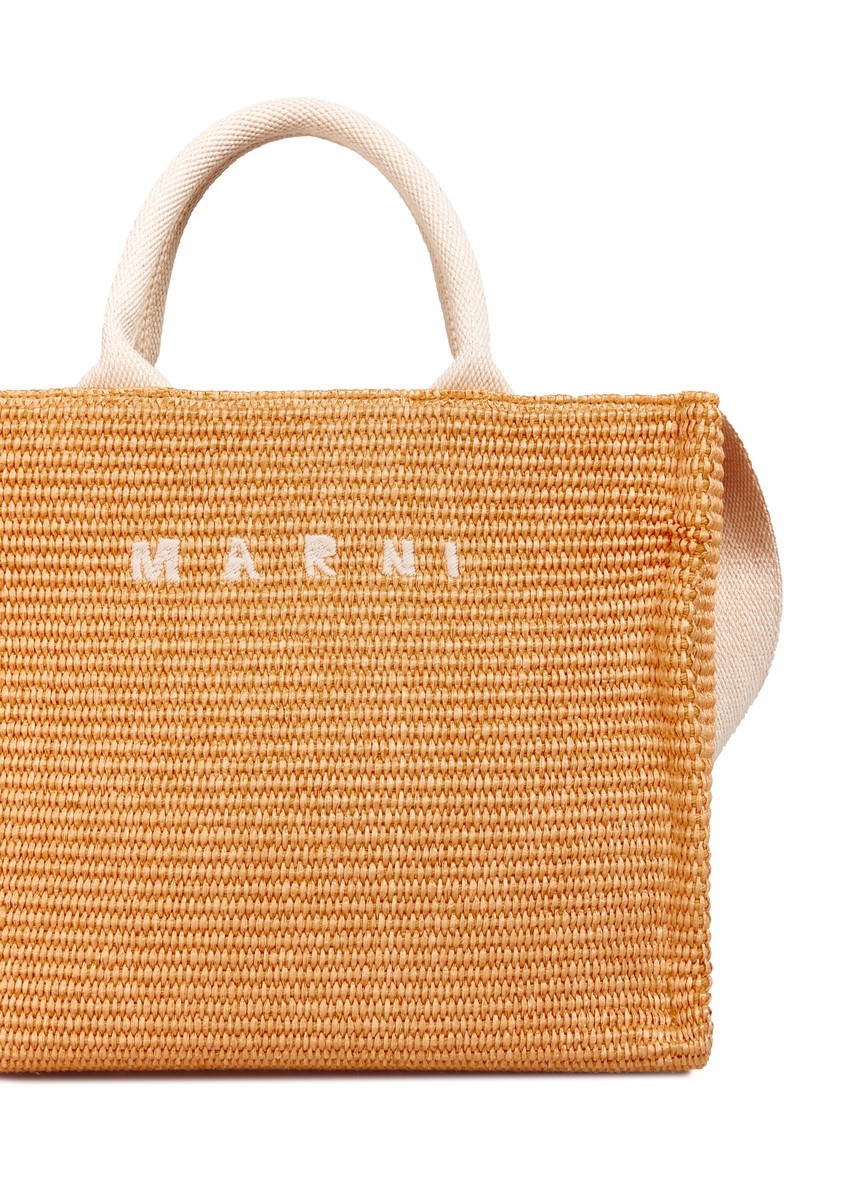 Raffia-Effect Small Tote Bag - 6