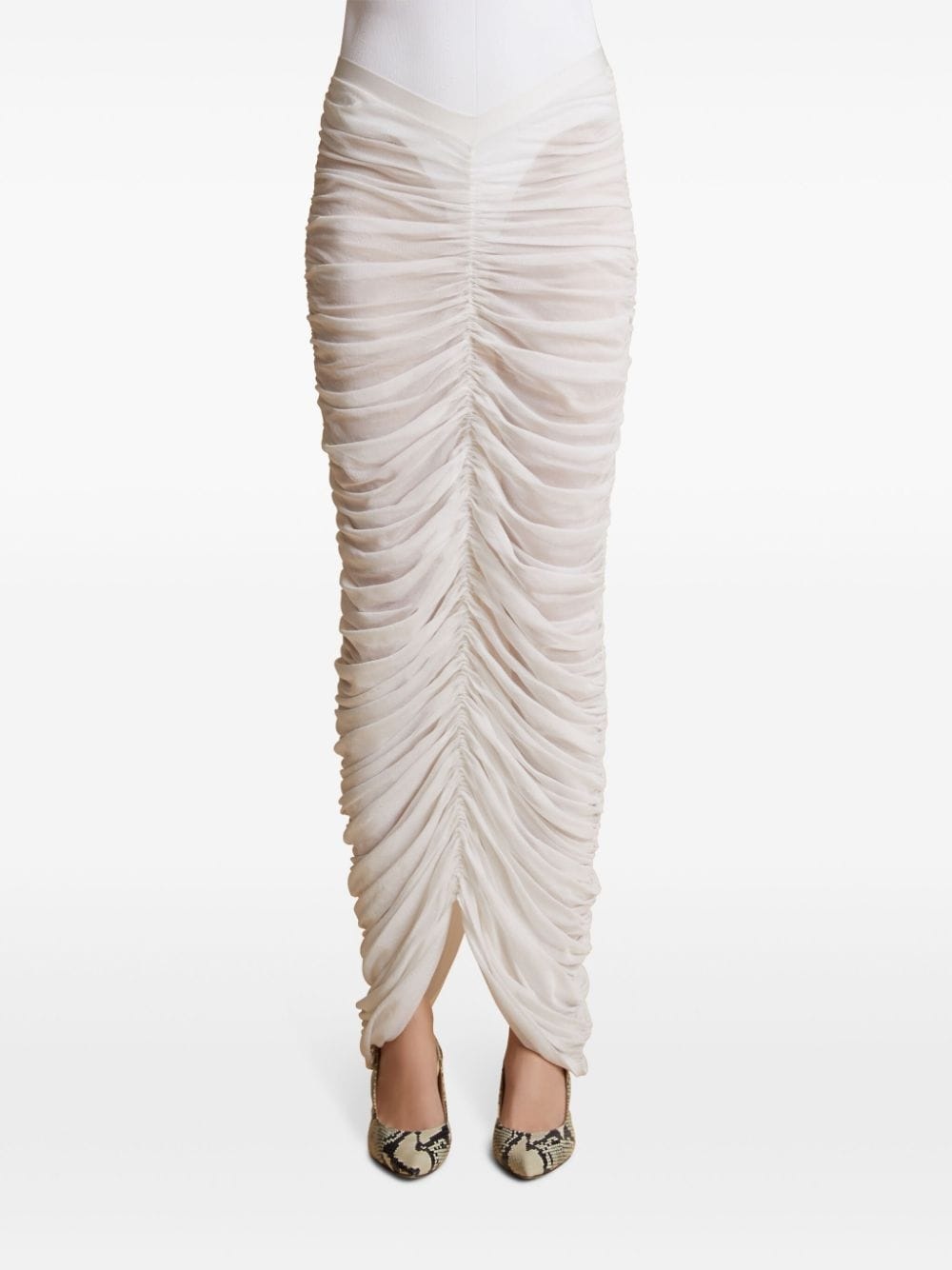 Laure ruched silk skirt - 3