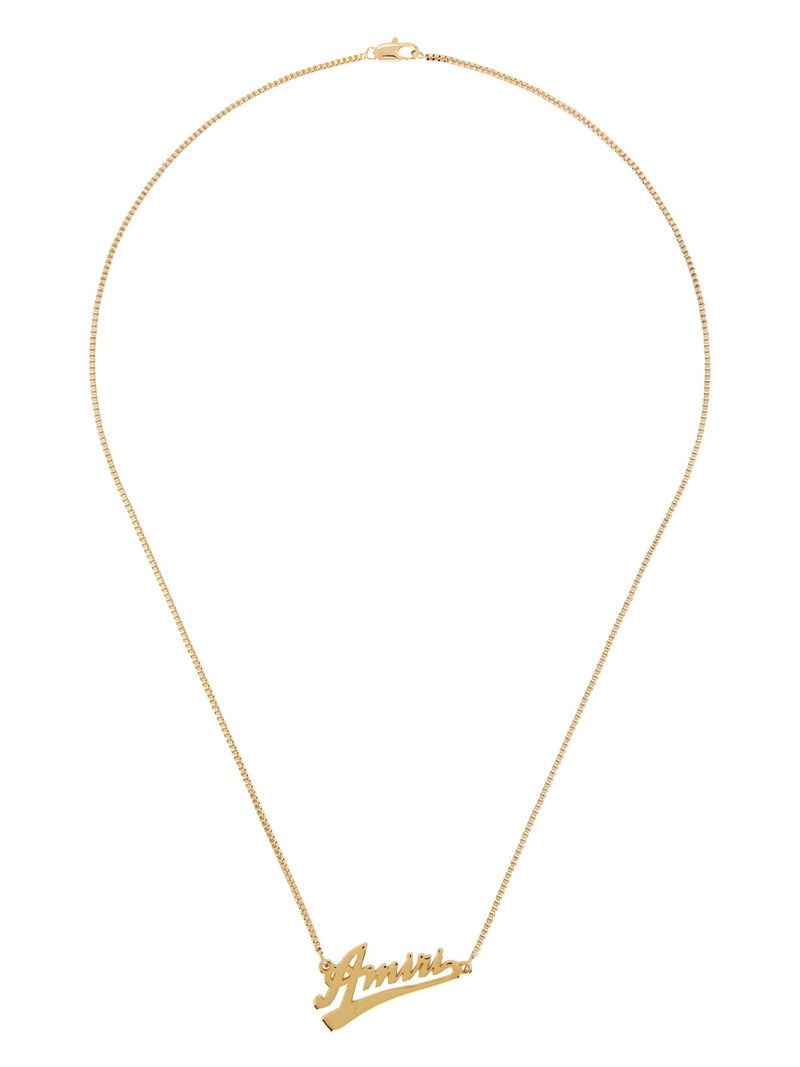 Gold Script Necklace 1