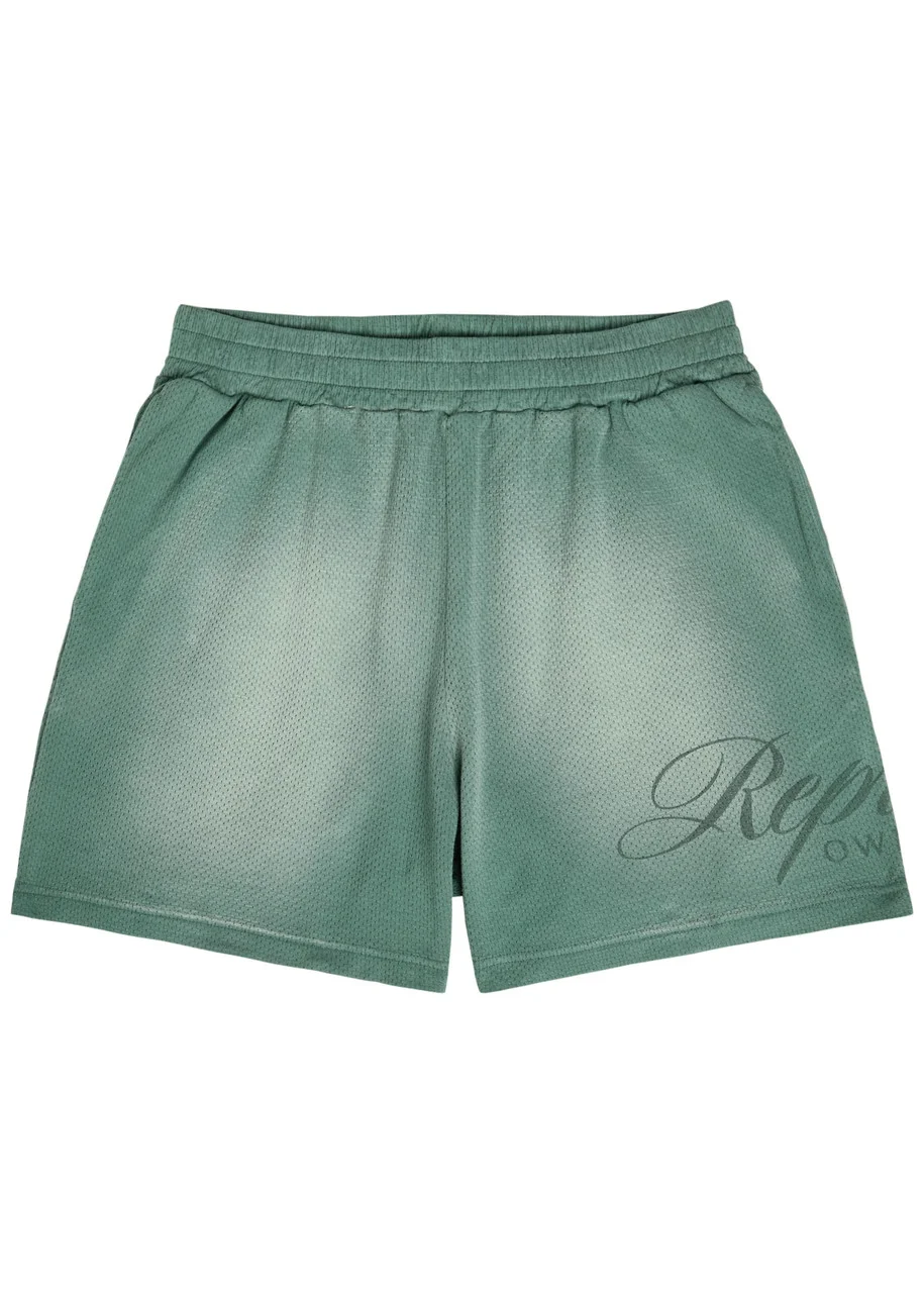 Represent Owners Club Script Cotton-mesh Shorts - 1