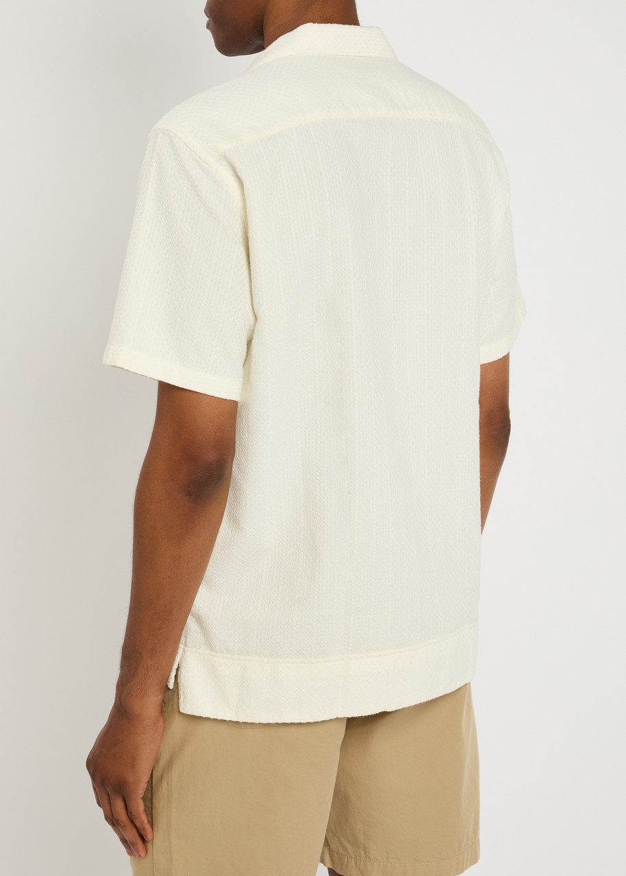 Oliver Spencer Havana Jacquard Cotton Shirt - 3