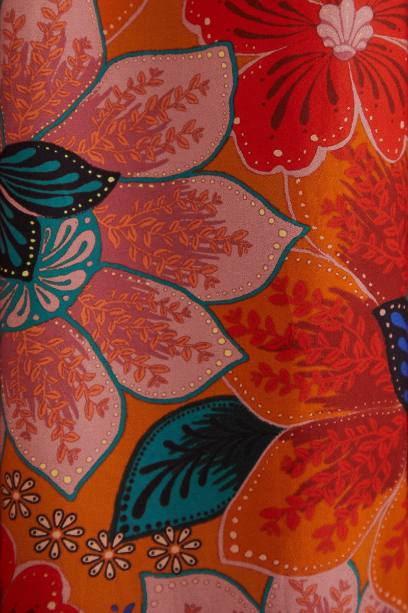 Orange Marias Floral Cut-Out Midi Dress 7