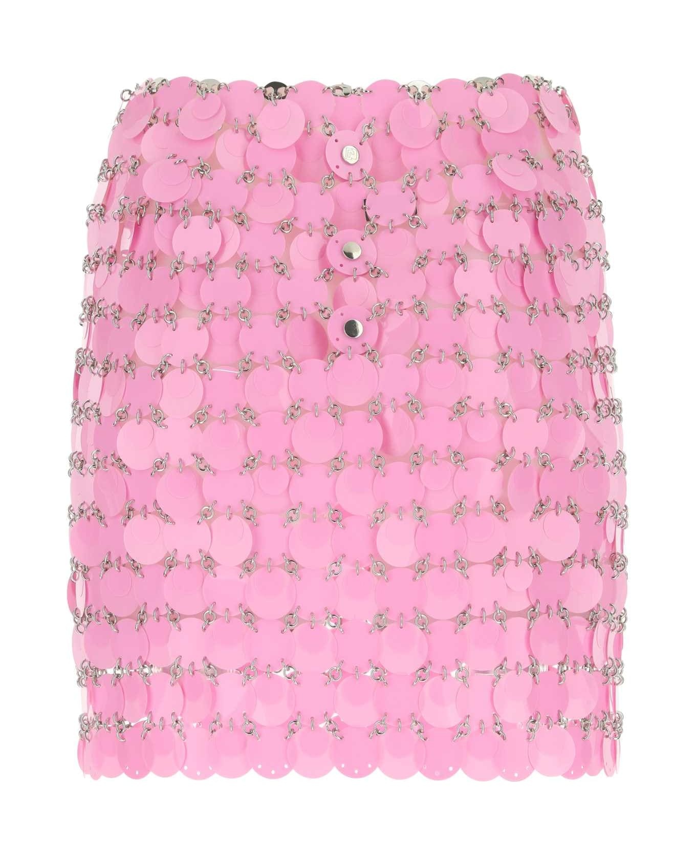 Pink Maxi Sequins Mini Skirt - 2