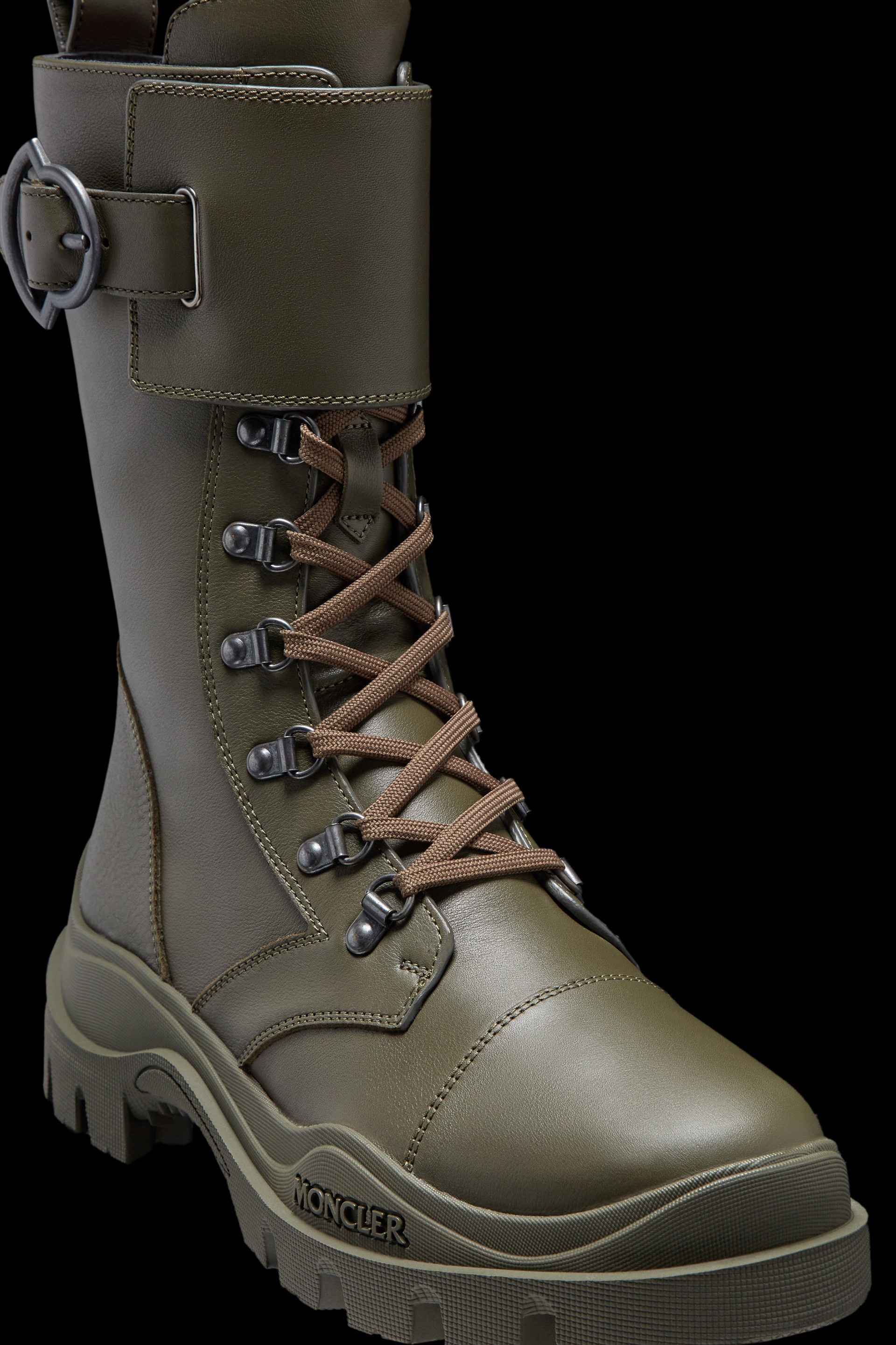 Larue Buckle Lace-Up Boots - 3