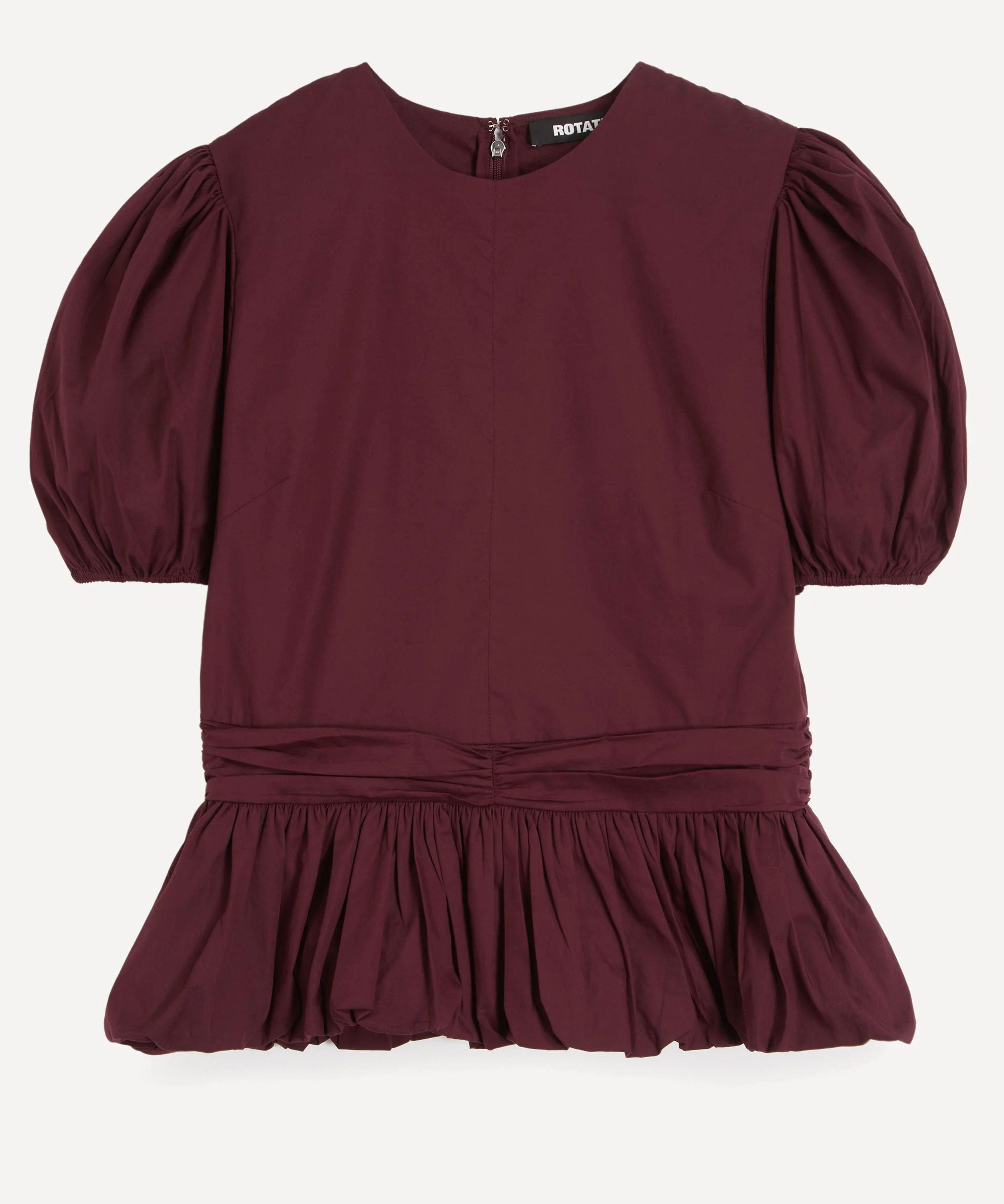 Bordeaux Puff-Sleeve Top - 1
