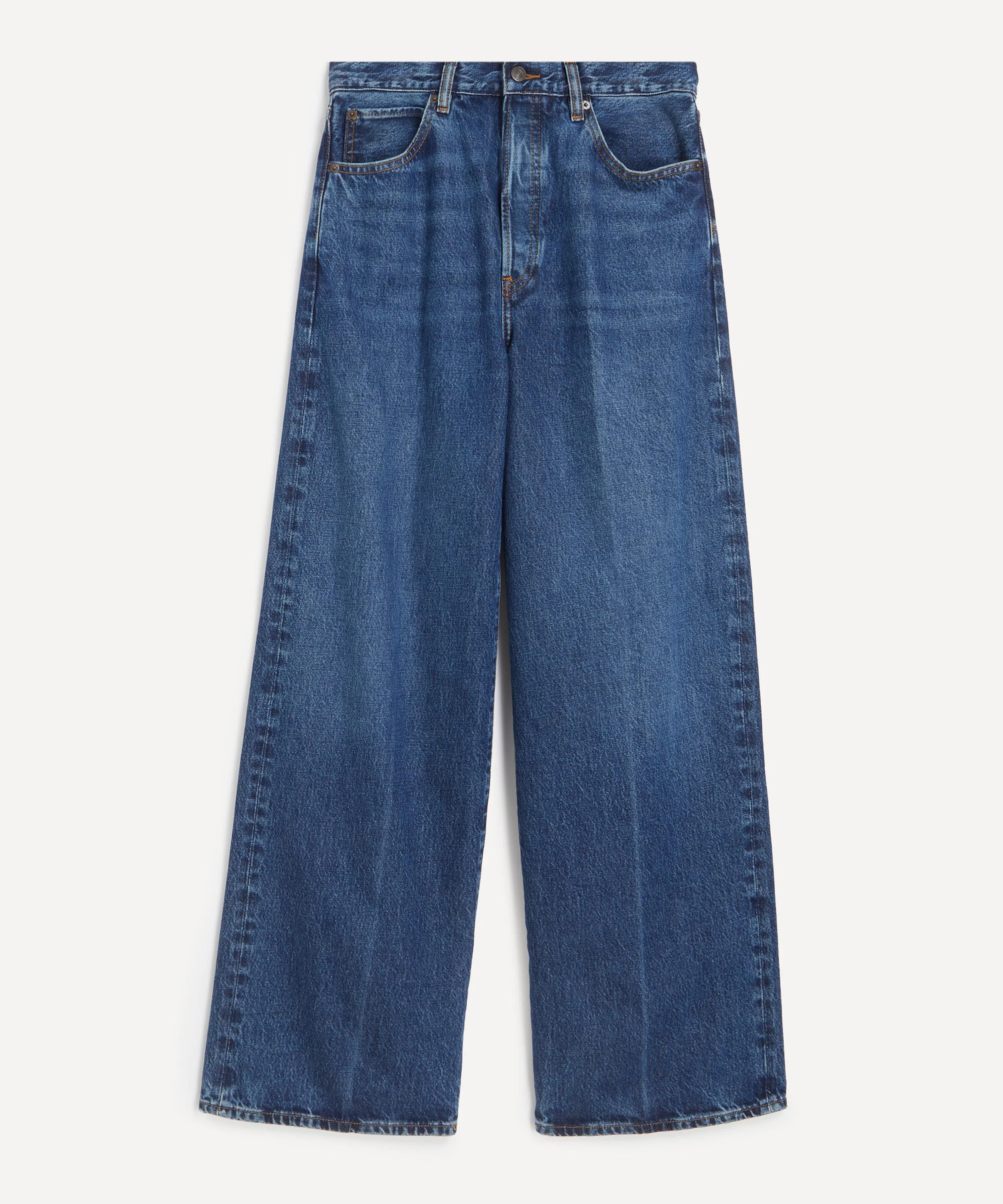 Collegiate High-Rise Wide Jeans in Galactic - 1