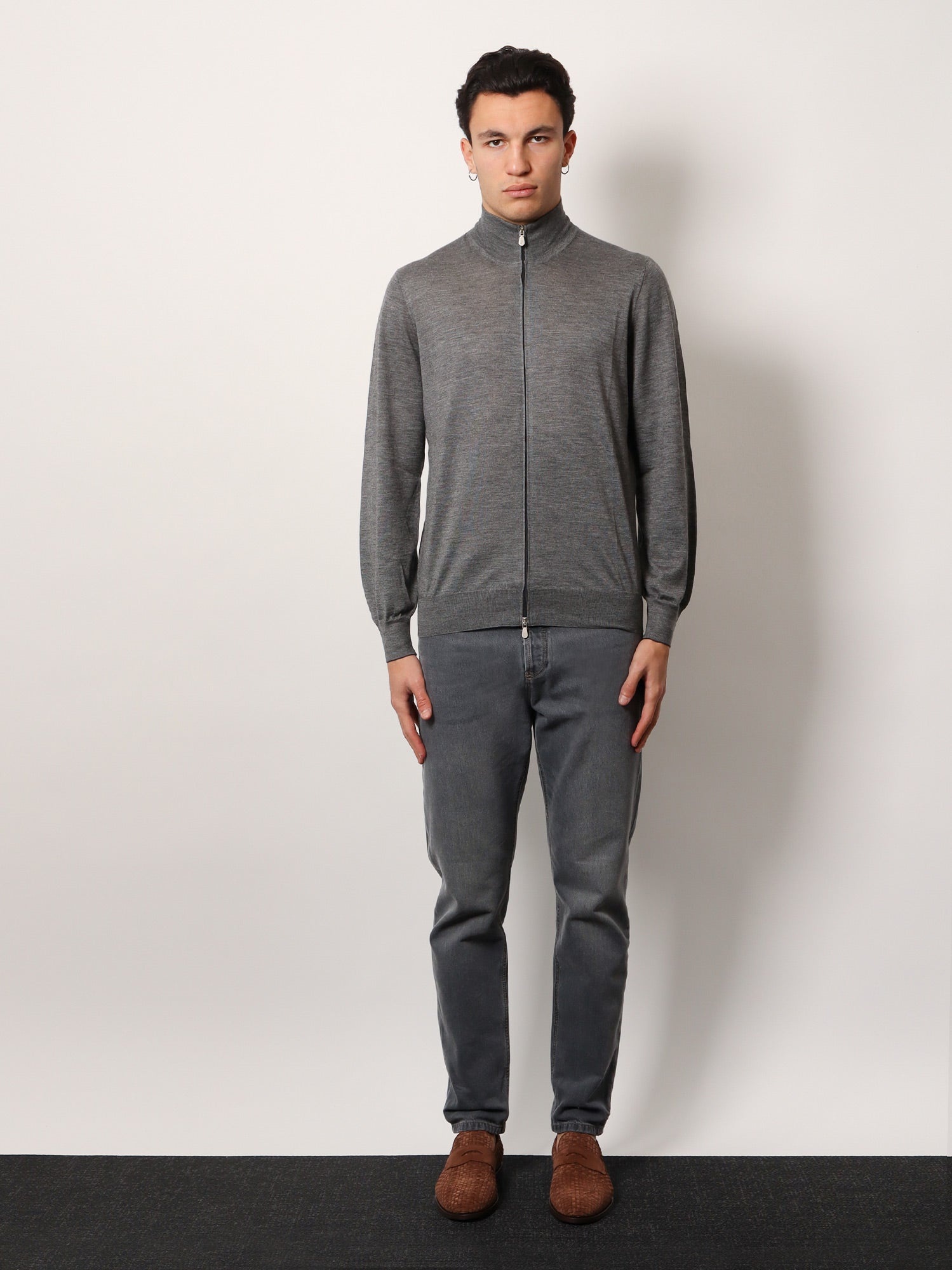 Brunello Cucinelli Cashmere and silk cardigan with zip