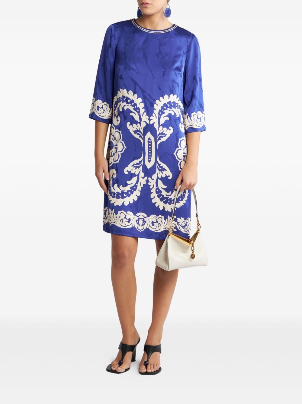jacquard-pattern dress - 2
