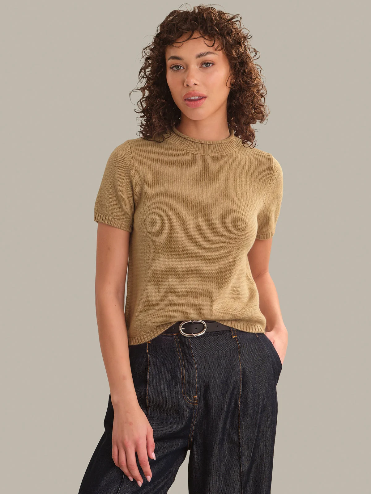 Banks Rolled Edge Sweater Tee - 1