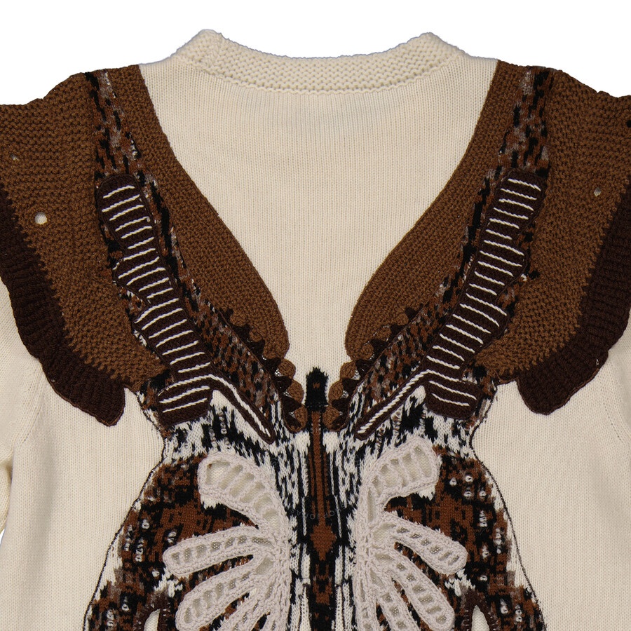 Chloe Knit Sweater With Crochet Butterfly Intarsia - 6