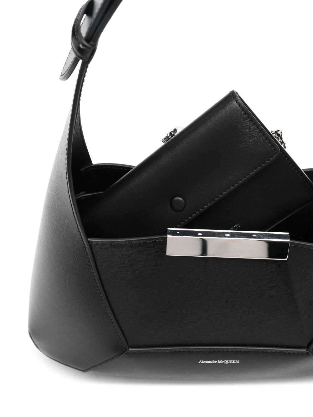 leather logo-print bag - 5