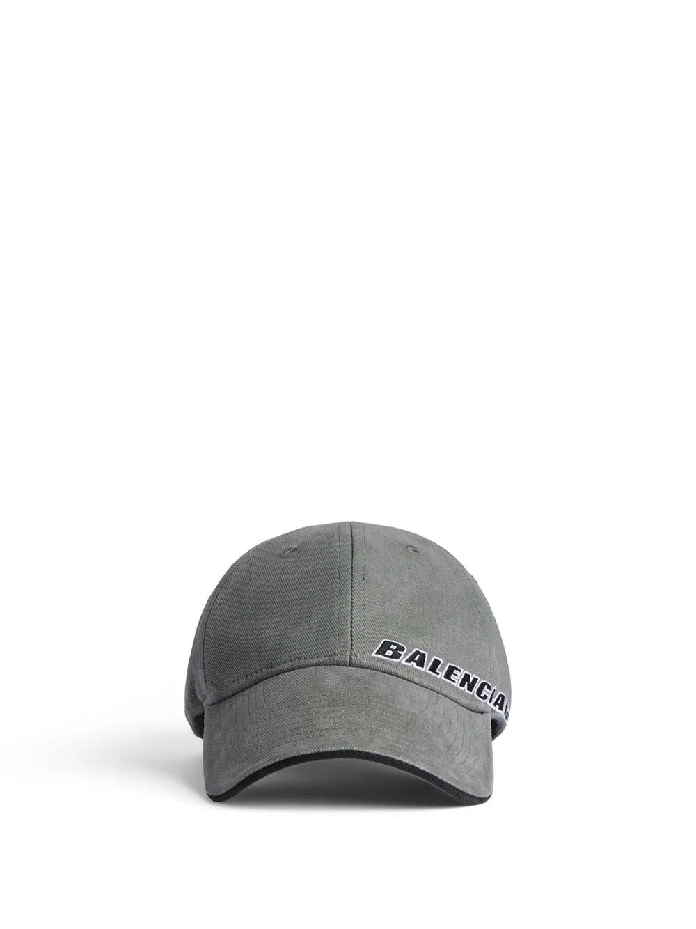Balenciaga Men Tilted Typo Cap In Cotton Drill - 1