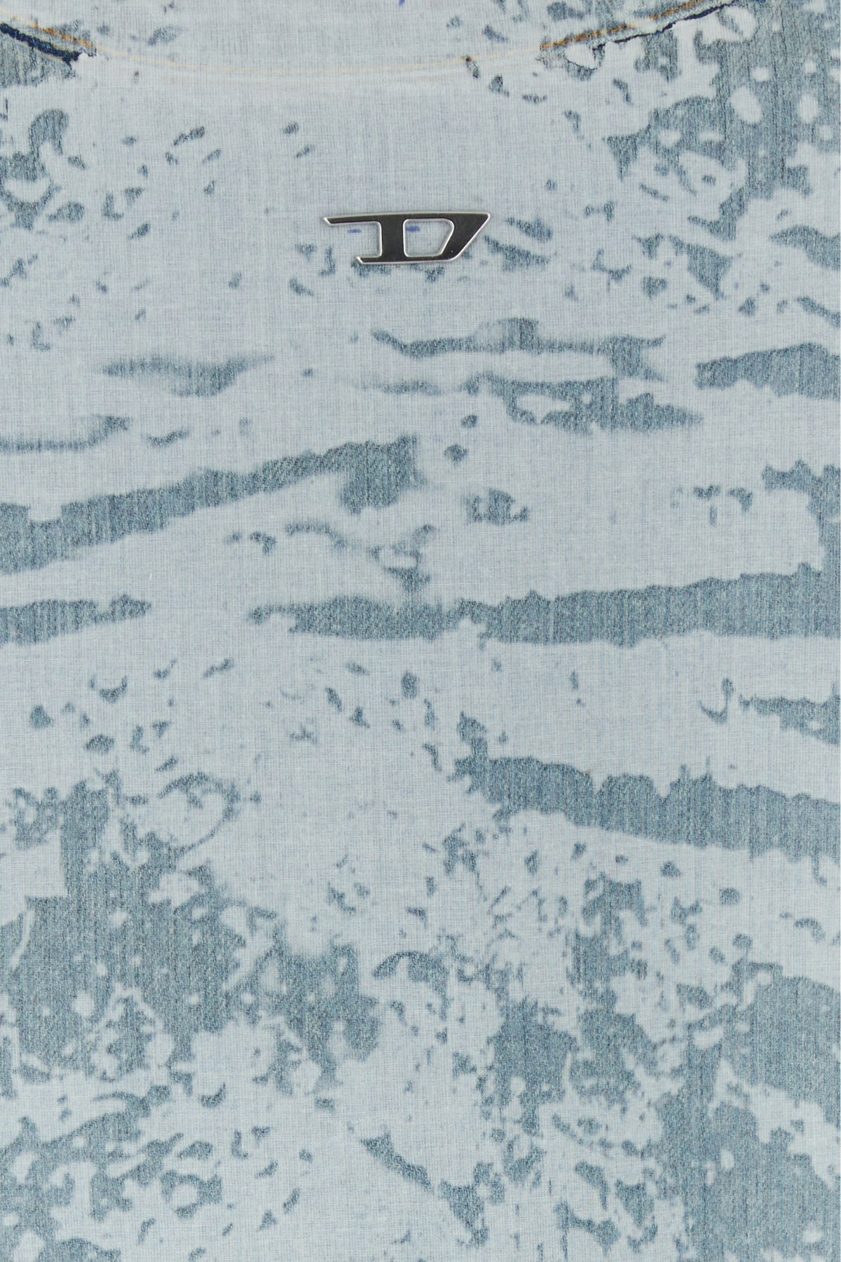 Printed denim mini dress - 3