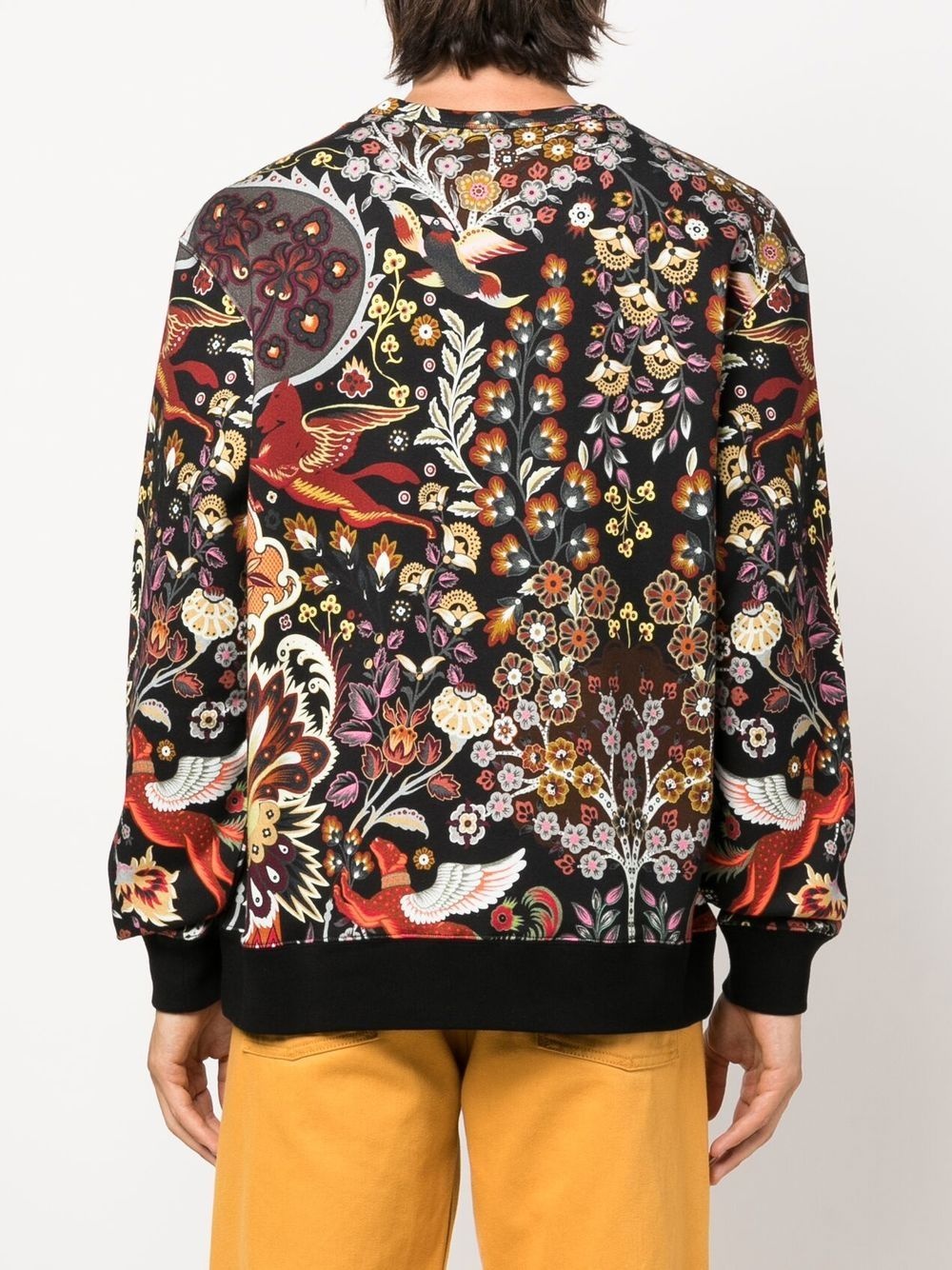 floral ornamental-print cotton sweatshirt - 4