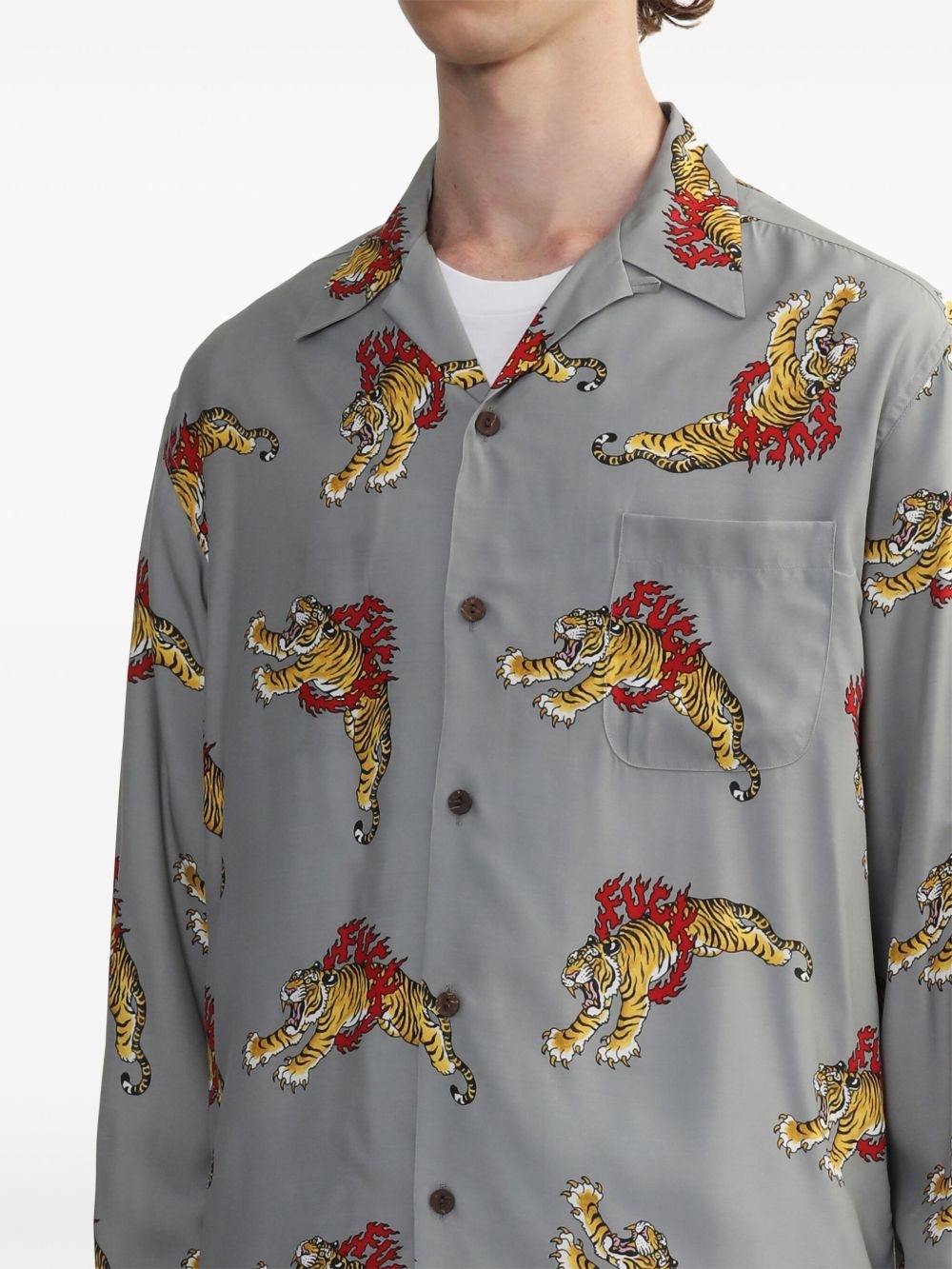 x Tim Lehi tiger-print shirt - 5