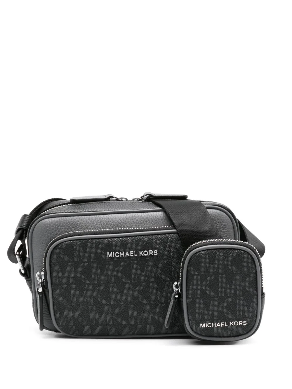 monogram-print leather camera bag - 1