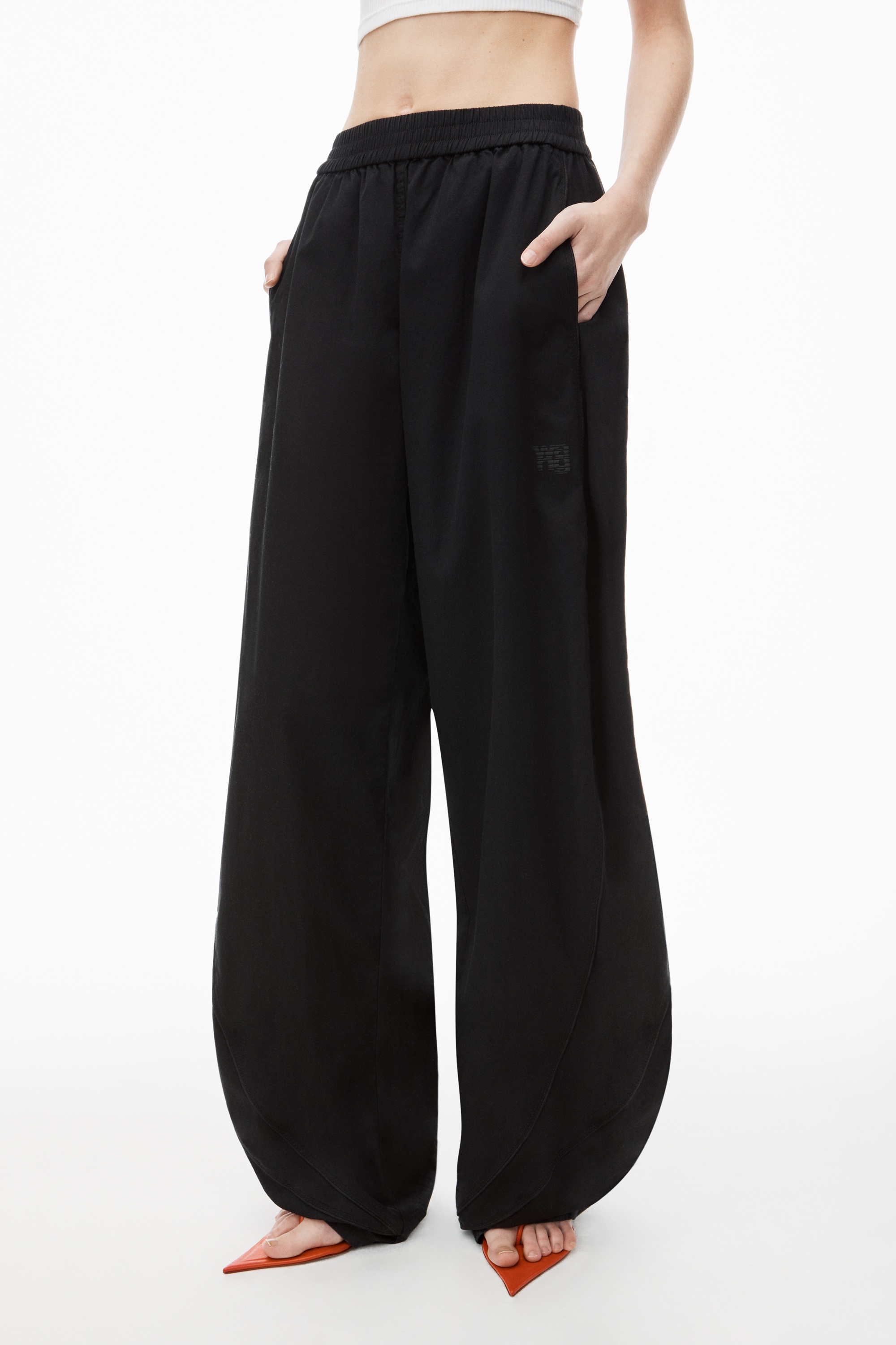 Piped Track Pants in Cotton Twill - 3