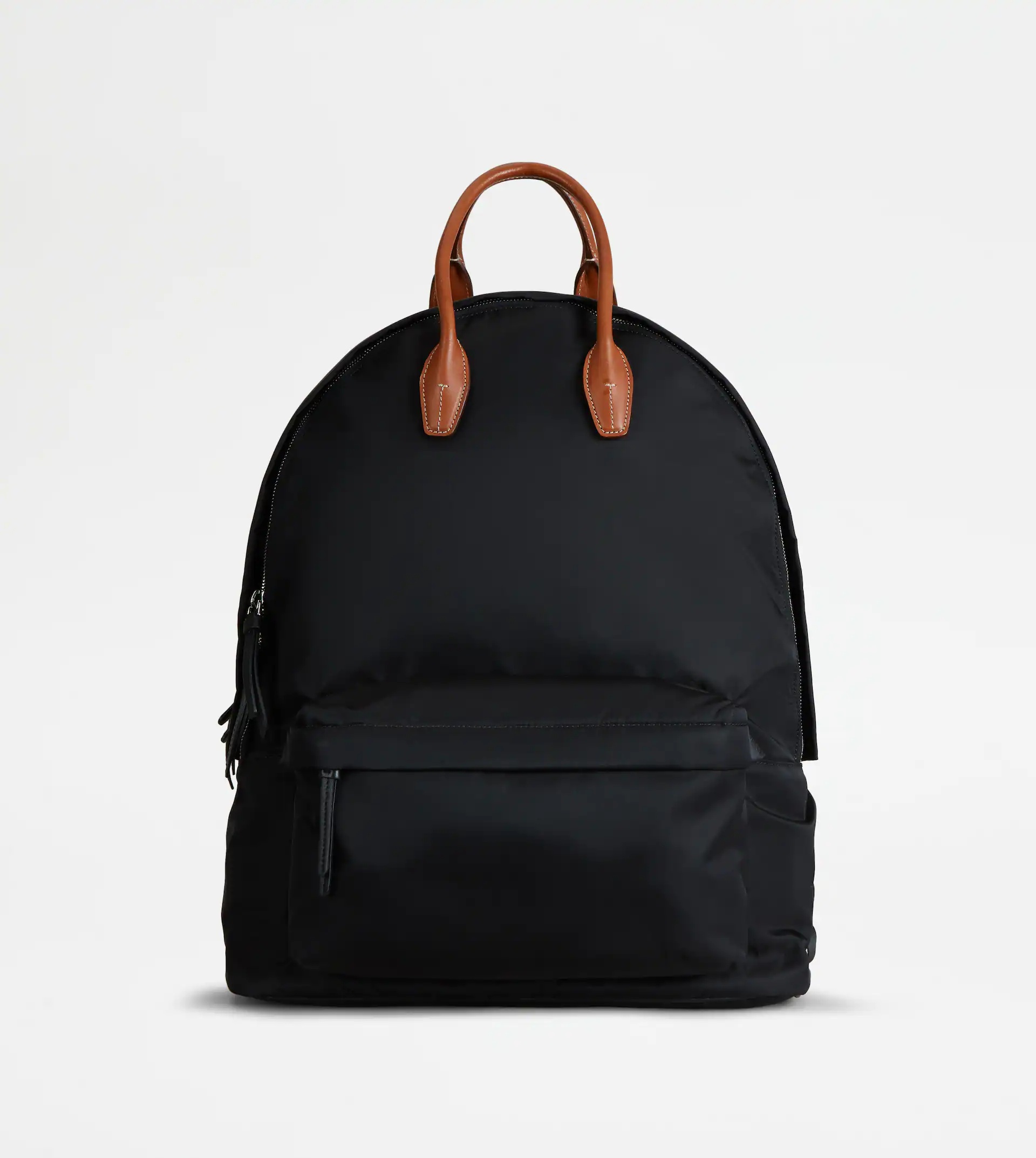 BACKPACK IN FABRIC AND LEATHER MEDIUM - BLACK - 1