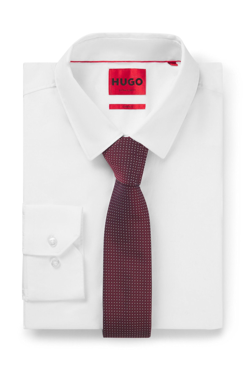 JACQUARD-PATTERN TIE IN A SILK BLEND 3